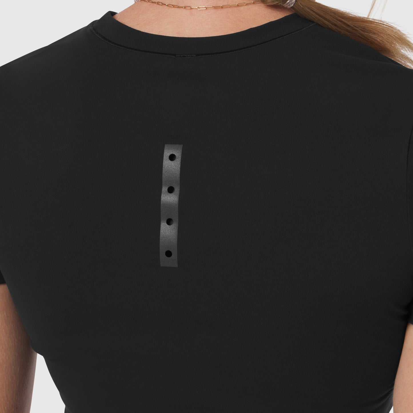 W019. LYCRA® Cropped Tee Black | ASRV discount