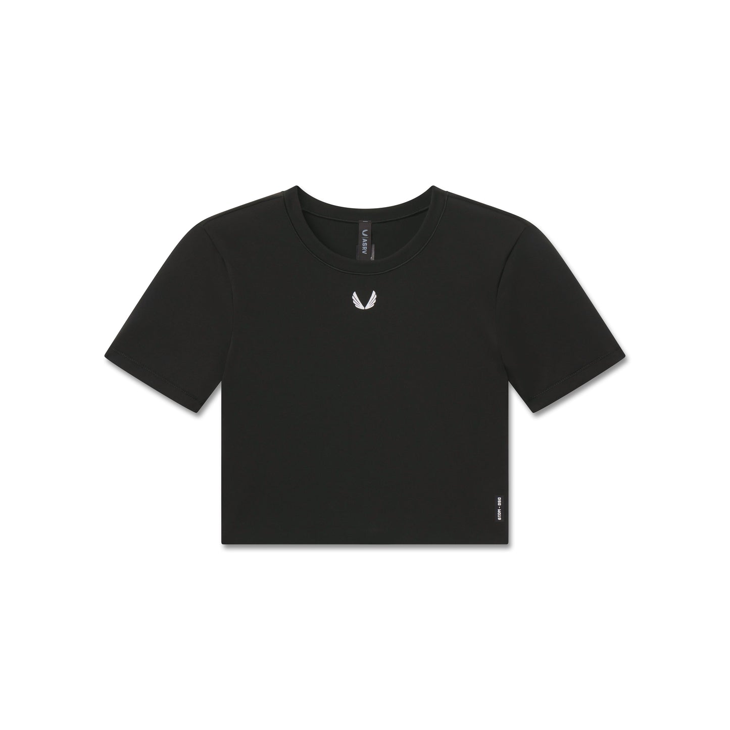 W019. LYCRA® Cropped Tee Black | ASRV discount