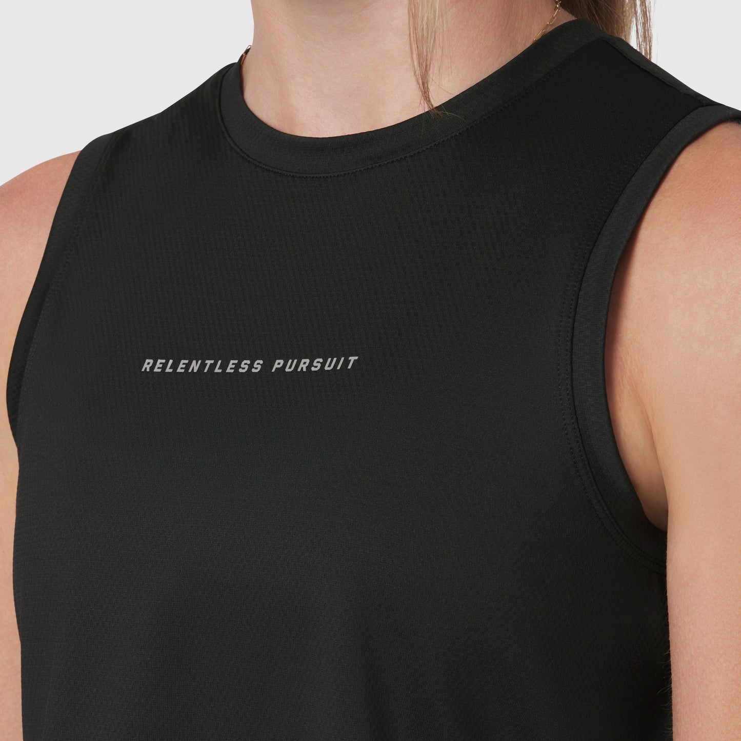 W020. AeroSilver® Tank Top Black "RP" | ASRV Discount