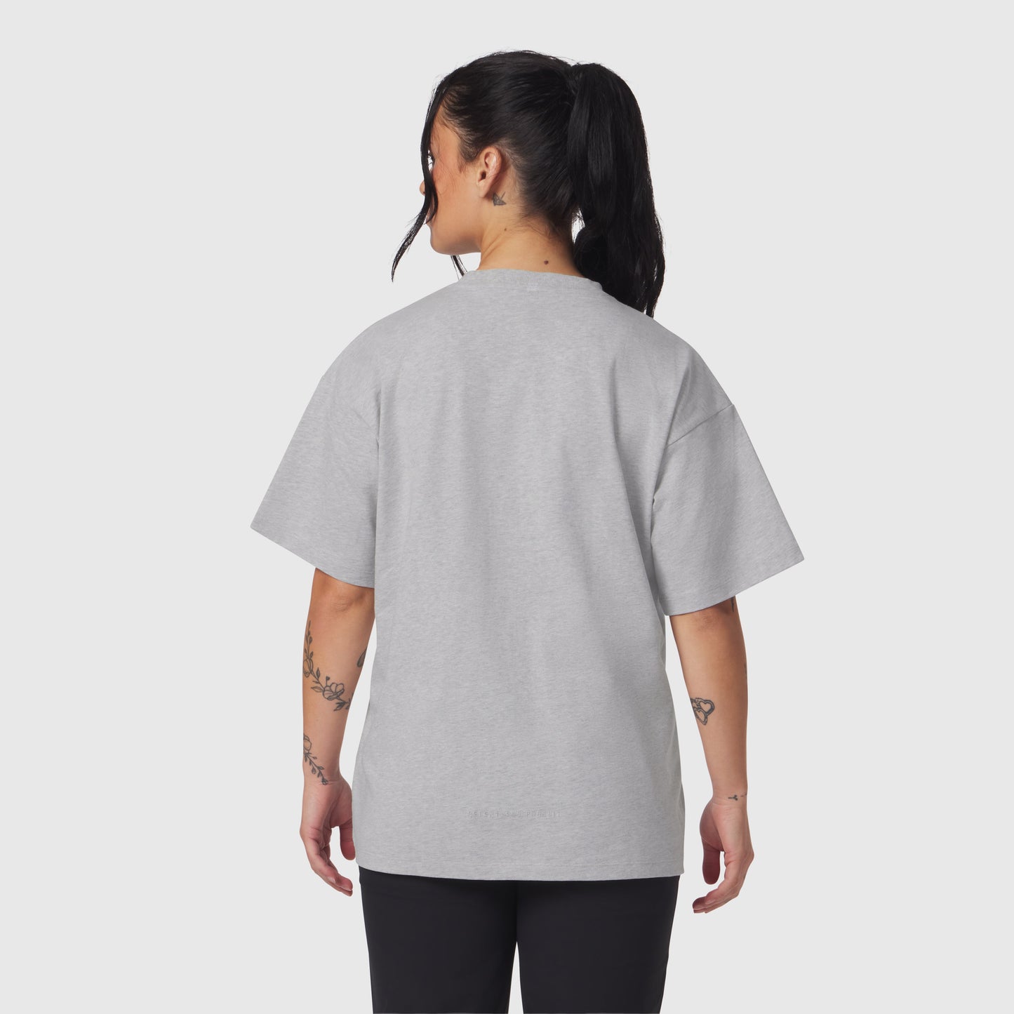 1102. Distressed Relaxed Tee Heather Grey | ASRV US