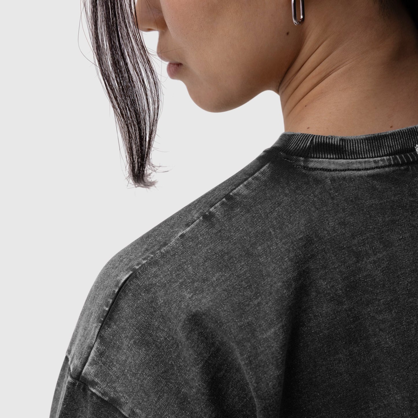 1102. Distressed Relaxed Tee Black | ASRV sale