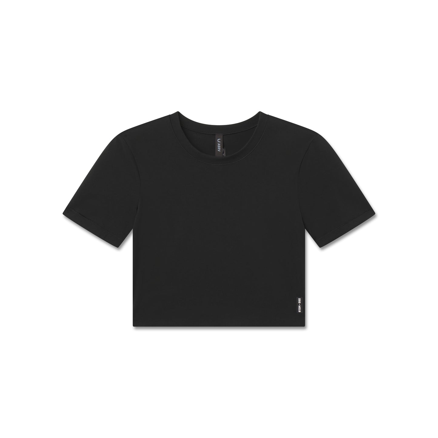 W019. LYCRA® Cropped Tee Black "Big Wings" | ASRV on sale