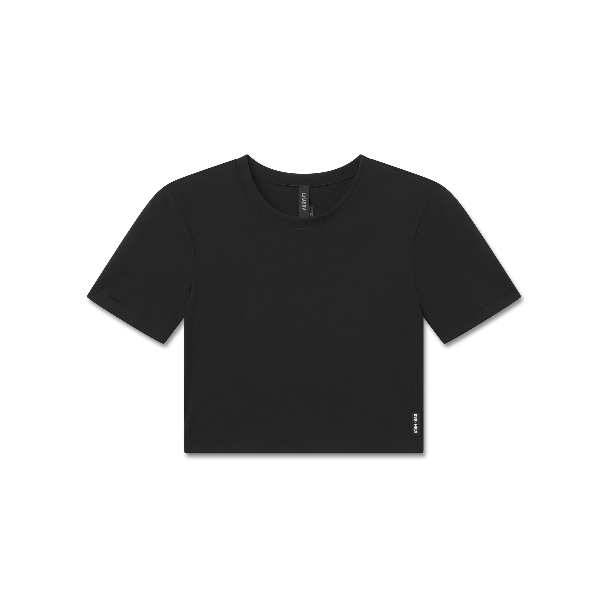 W019. LYCRA® Cropped Tee Black "Big Wings" | ASRV on sale