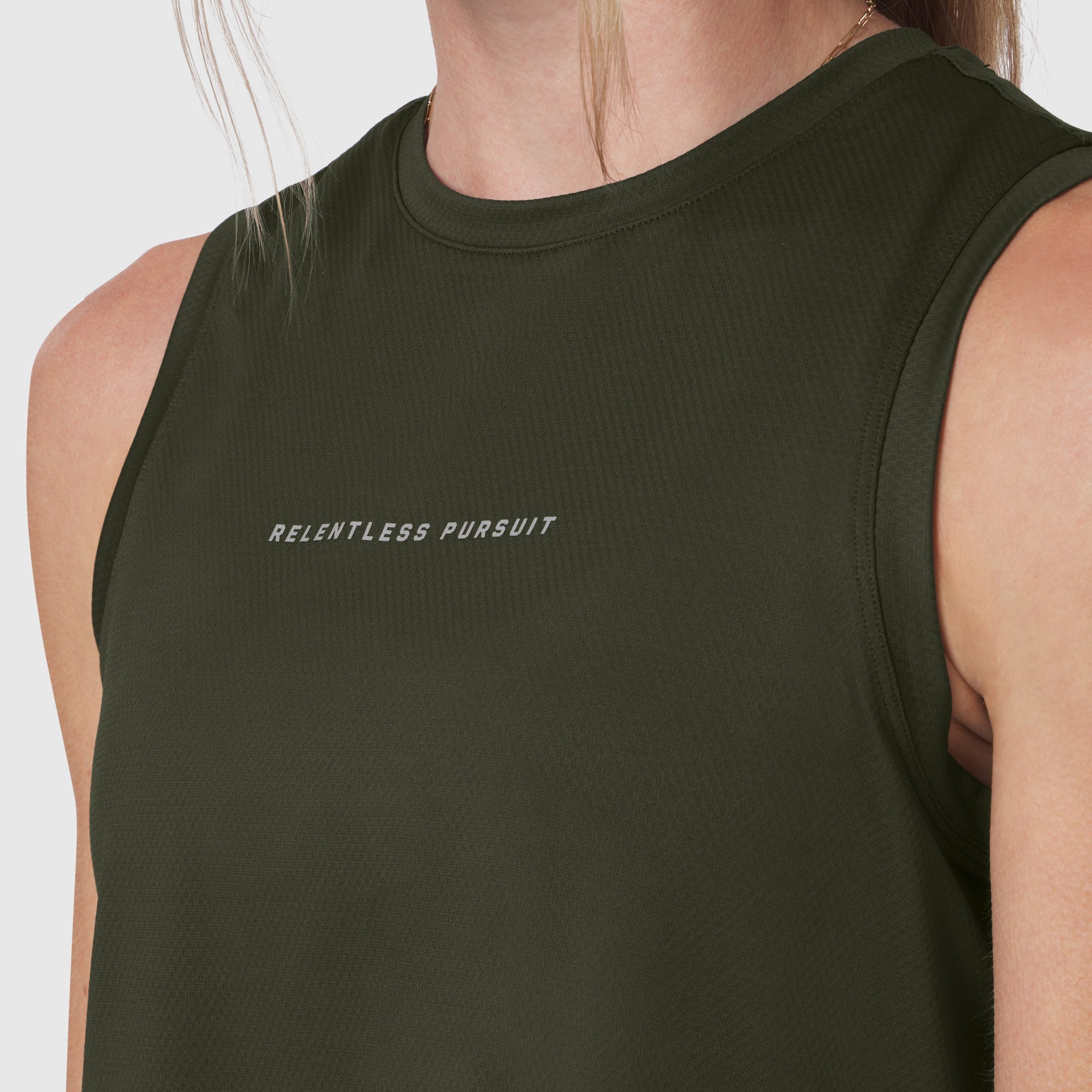 W020. AeroSilver® Tank Top Olive "RP" | ASRV discount