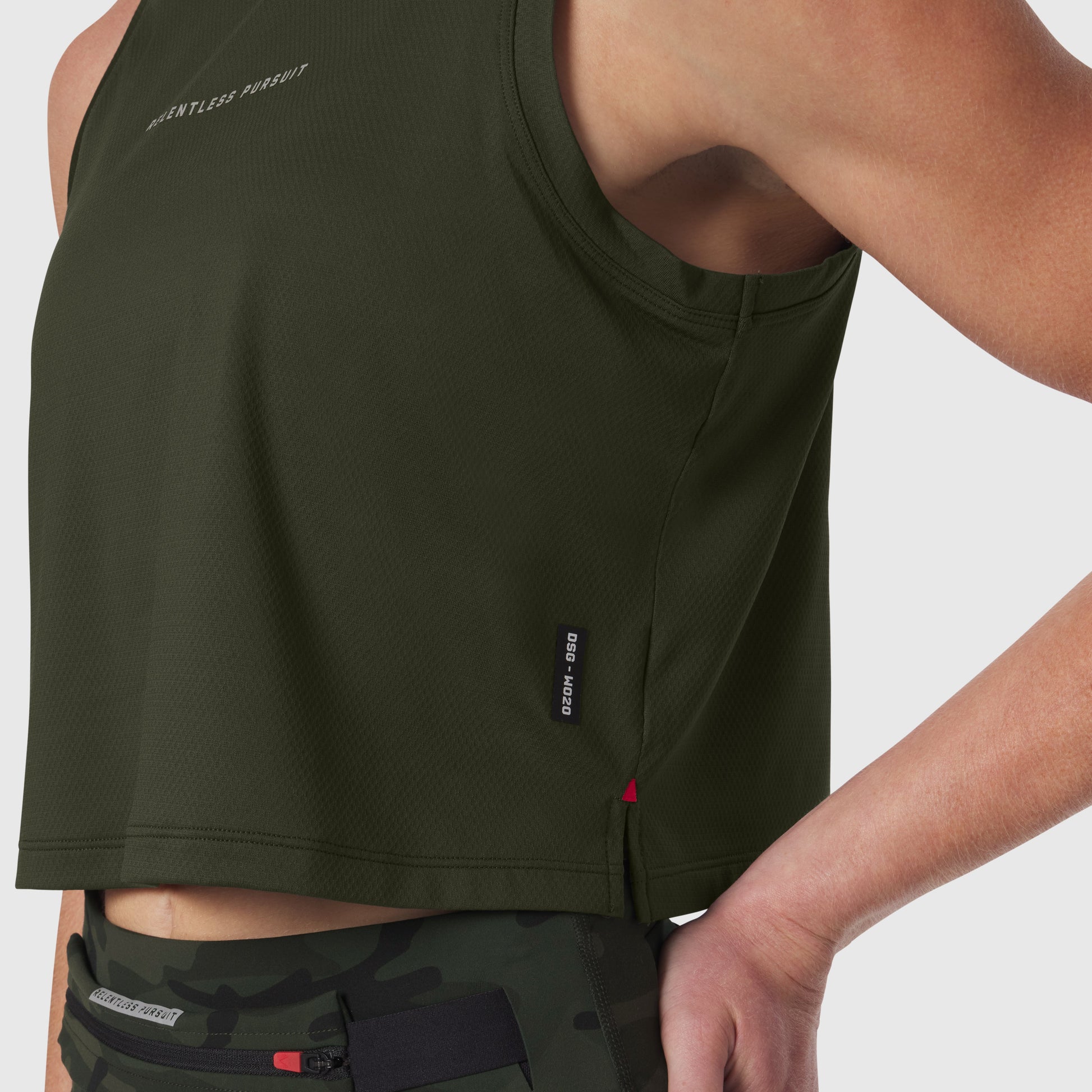 W020. AeroSilver® Tank Top Olive "RP" | ASRV discount