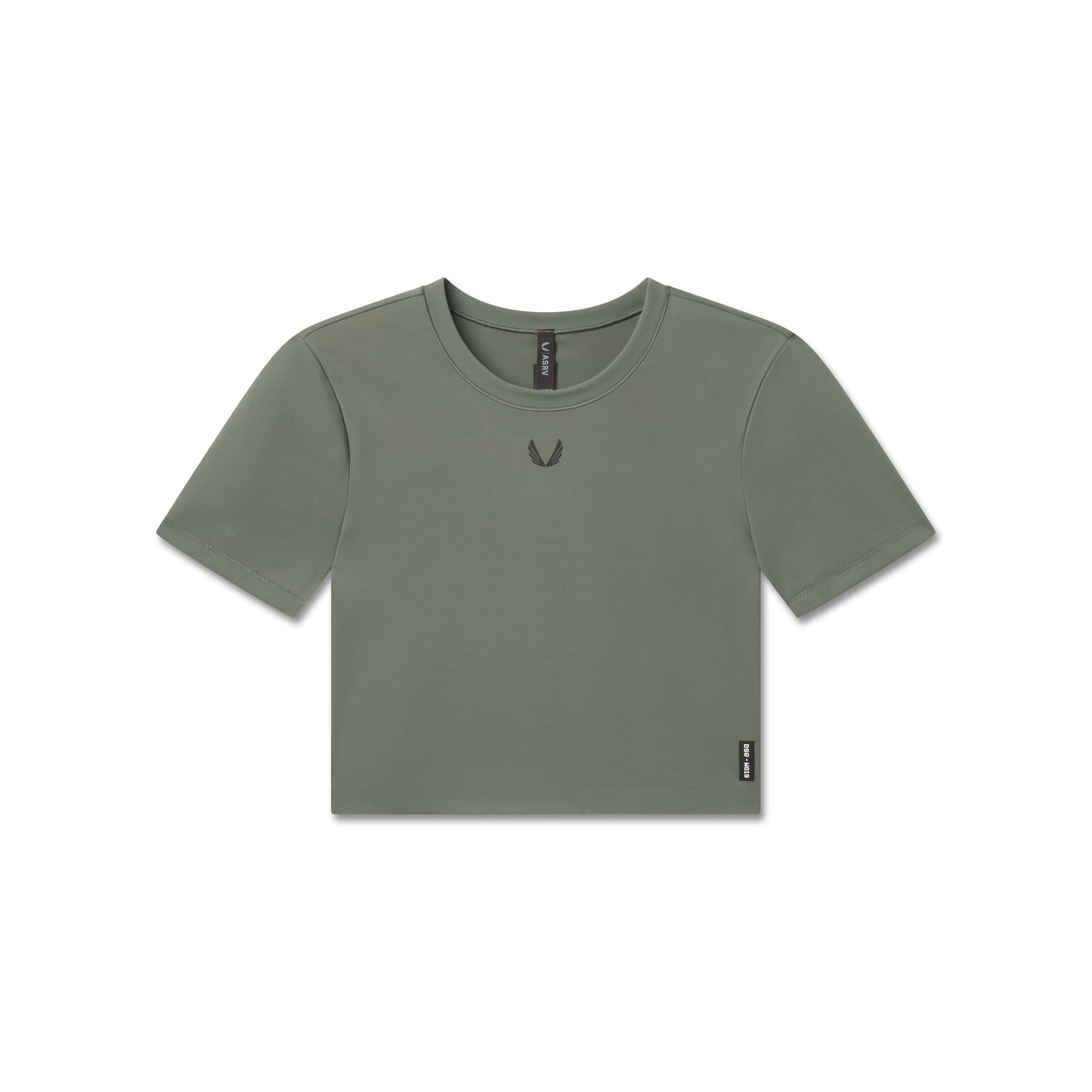 W019. LYCRA® Cropped Tee Sage | ASRV Online
