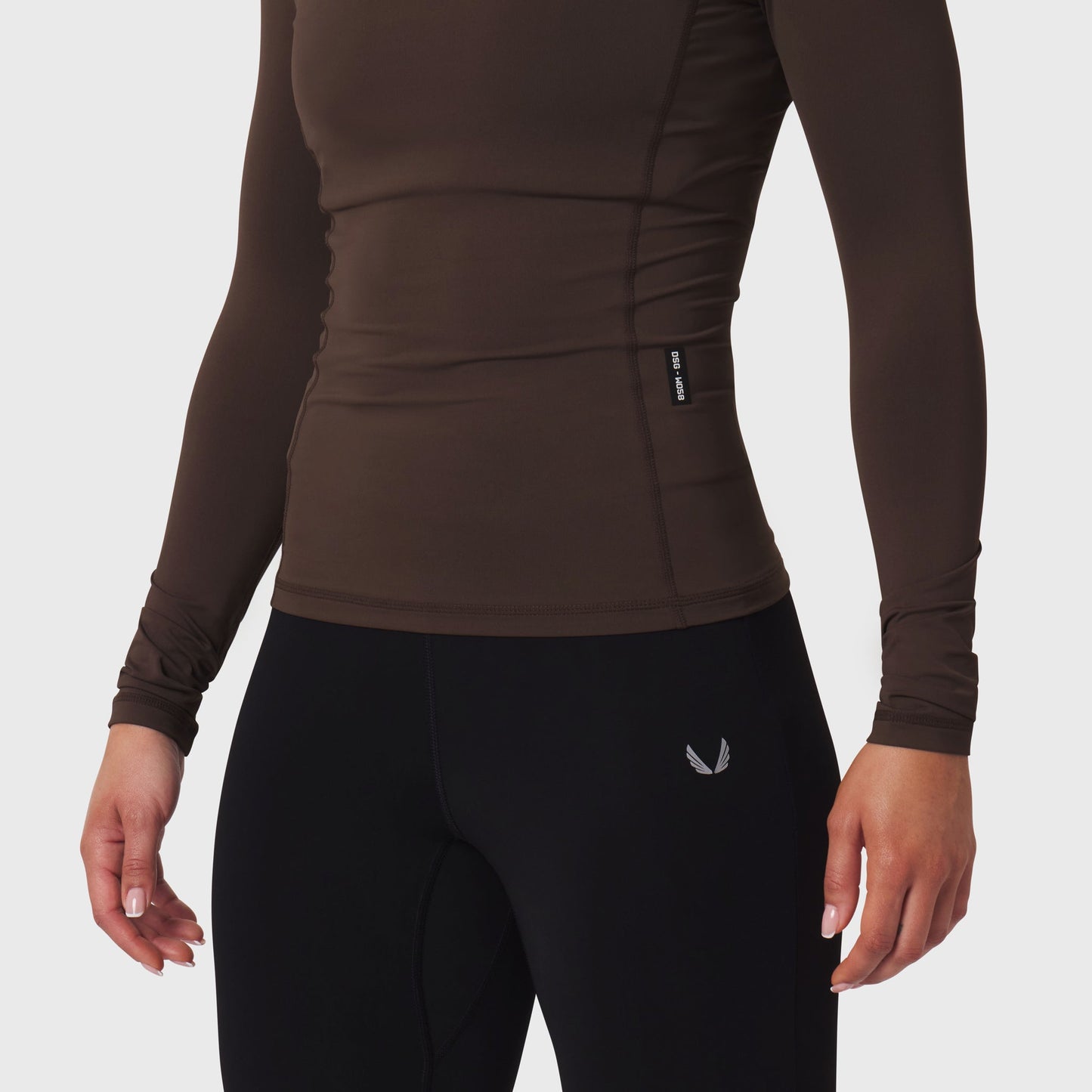 W058. LYCRA® ADAPTIV Baselayer Longsleeve Dark Earth | ASRV sale