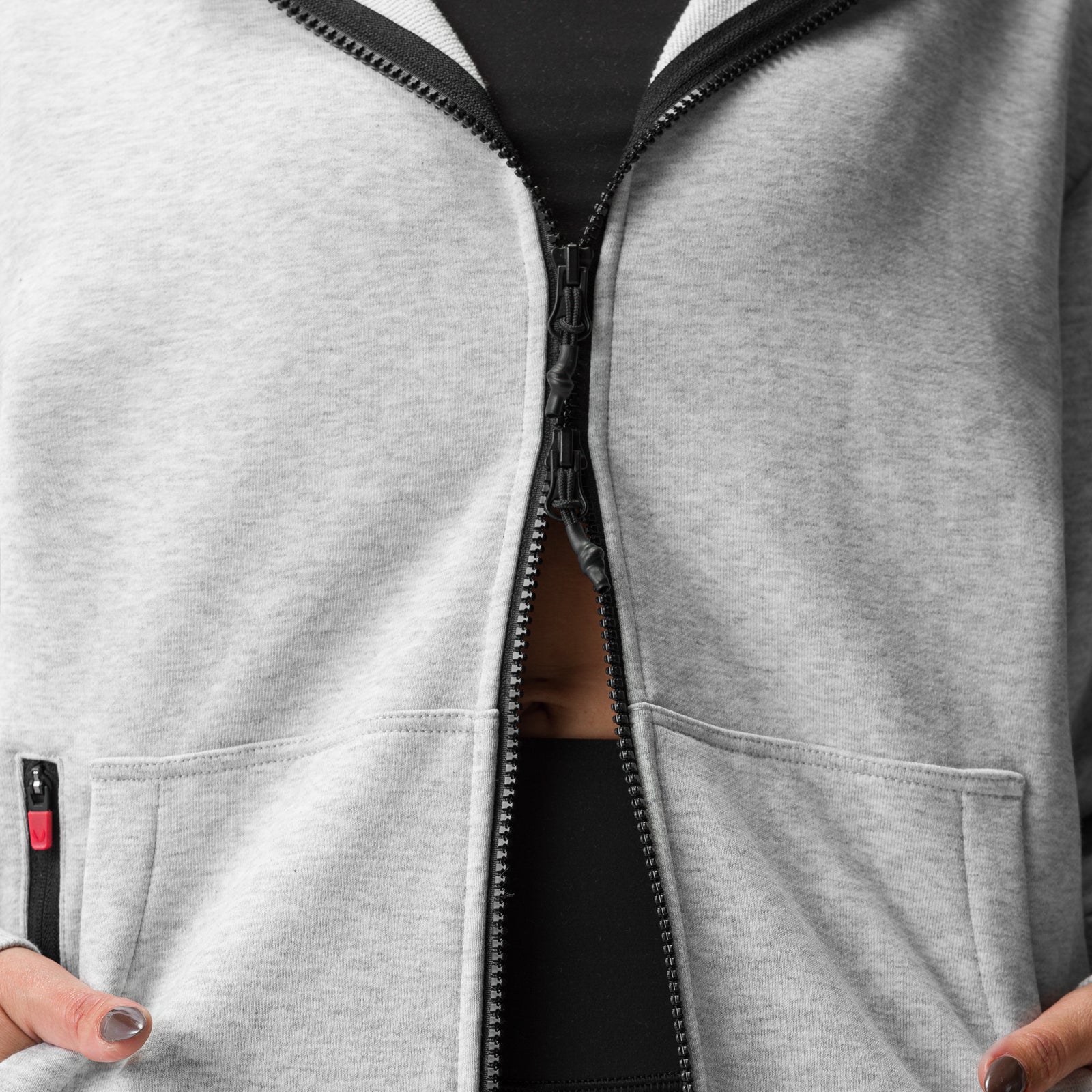 ASRV x Equinox Sorona® French-Terry Oversized Zip Hoodie Heather Gre | ASRV on sale