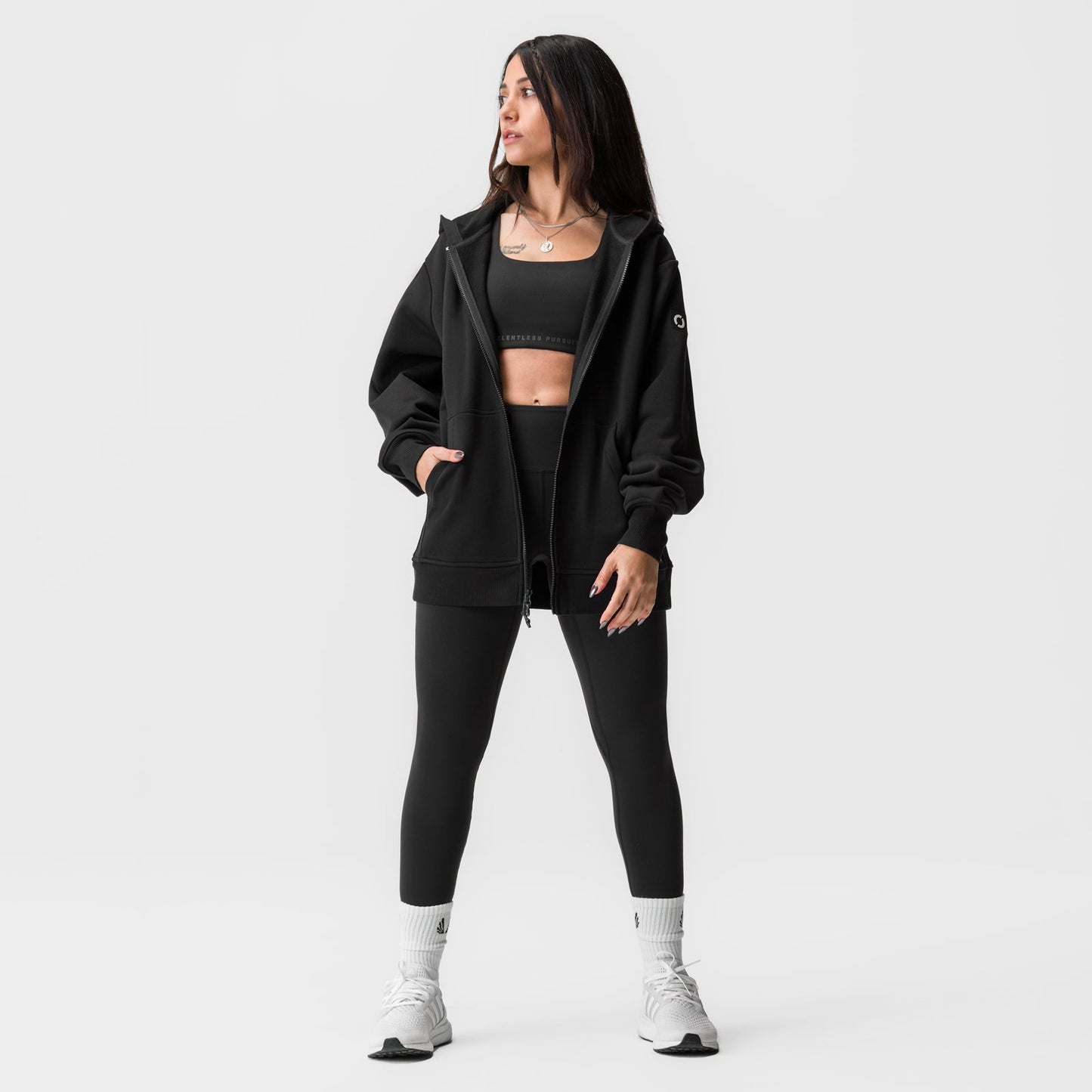 ASRV x Equinox Sorona® French-Terry Oversized Zip Hoodie Black | ASRV discount