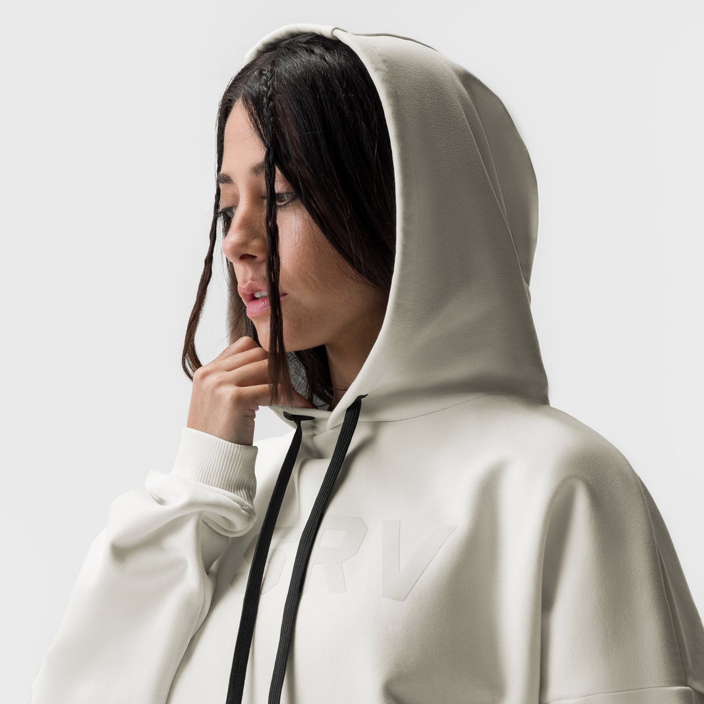 ASRV x Equinox Sorona® French-Terry Cropped Hoodie Ivory Cream | ASRV Online