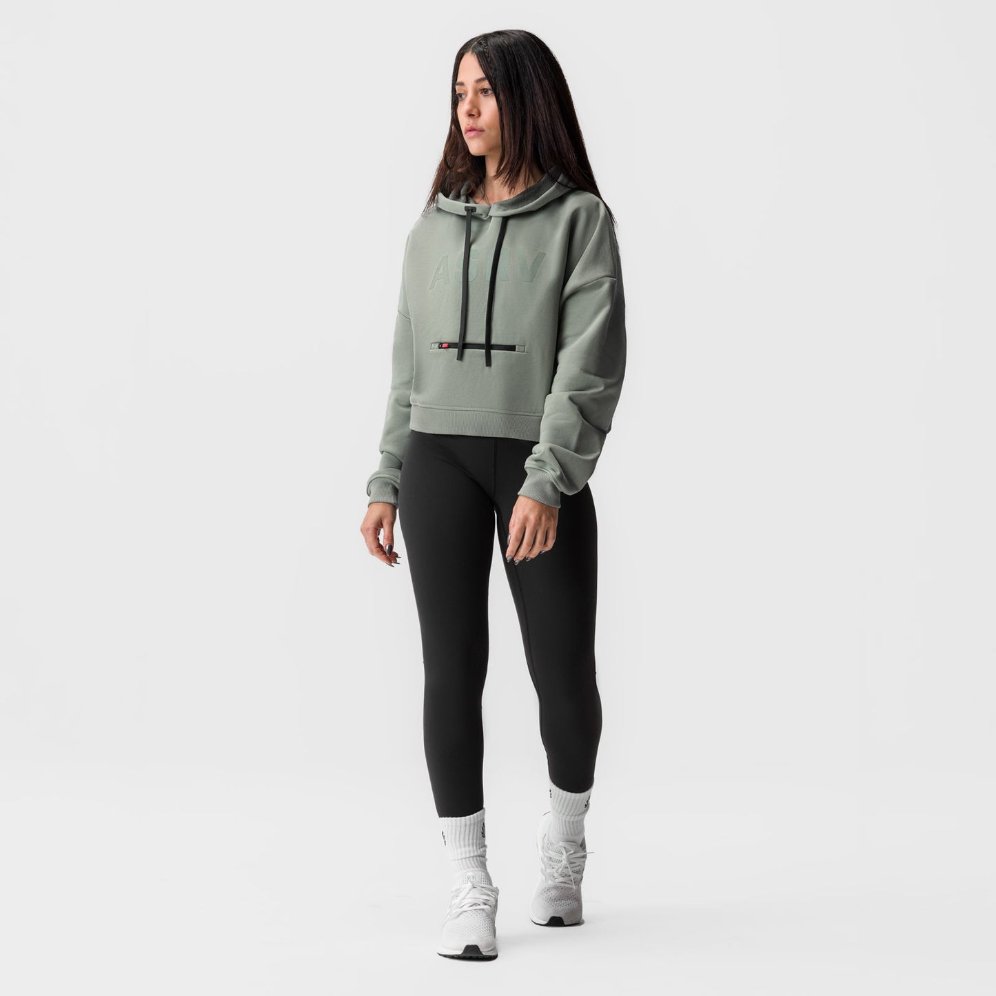 ASRV x Equinox Sorona® French-Terry Cropped Hoodie Sage | ASRV sale