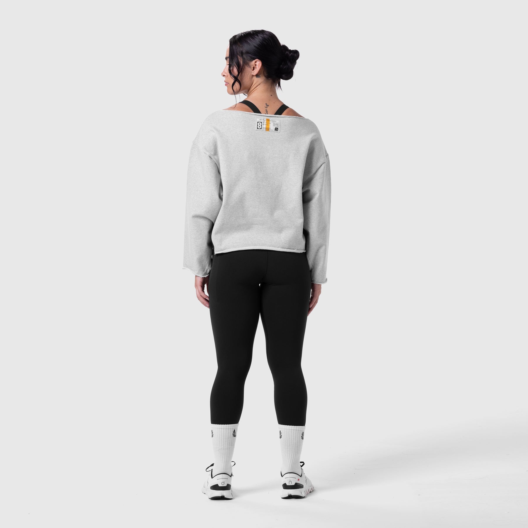 W049. Raw Hem Oversized Crewneck Heather Grey | ASRV Discount