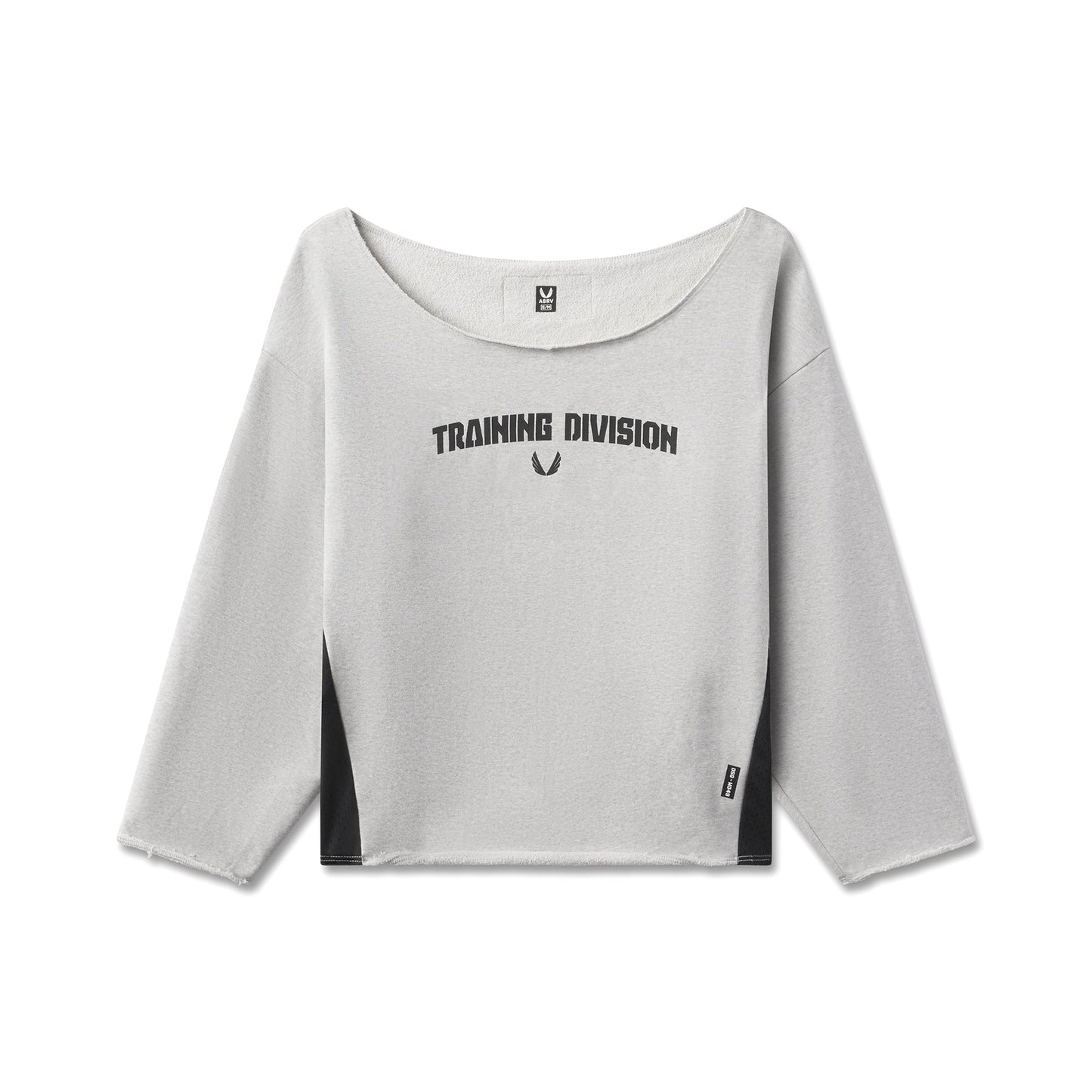 W049. Raw Hem Oversized Crewneck Heather Grey | ASRV Discount