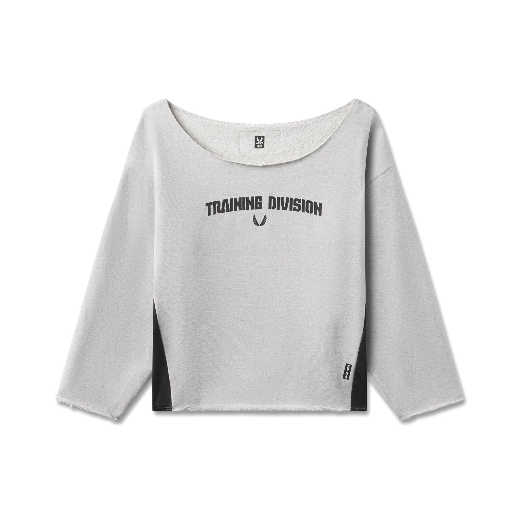 W049. Raw Hem Oversized Crewneck Heather Grey | ASRV Discount