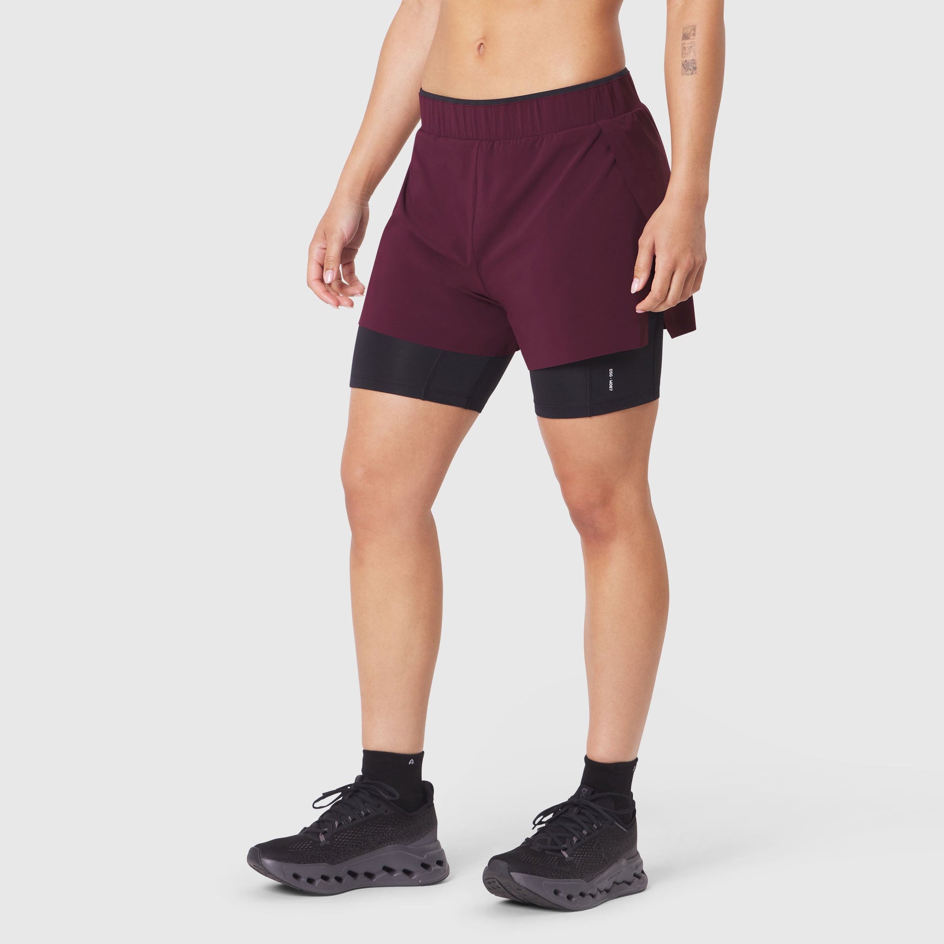 W087. Aerotex™ Side Split Liner Short Merlot | ASRV sale