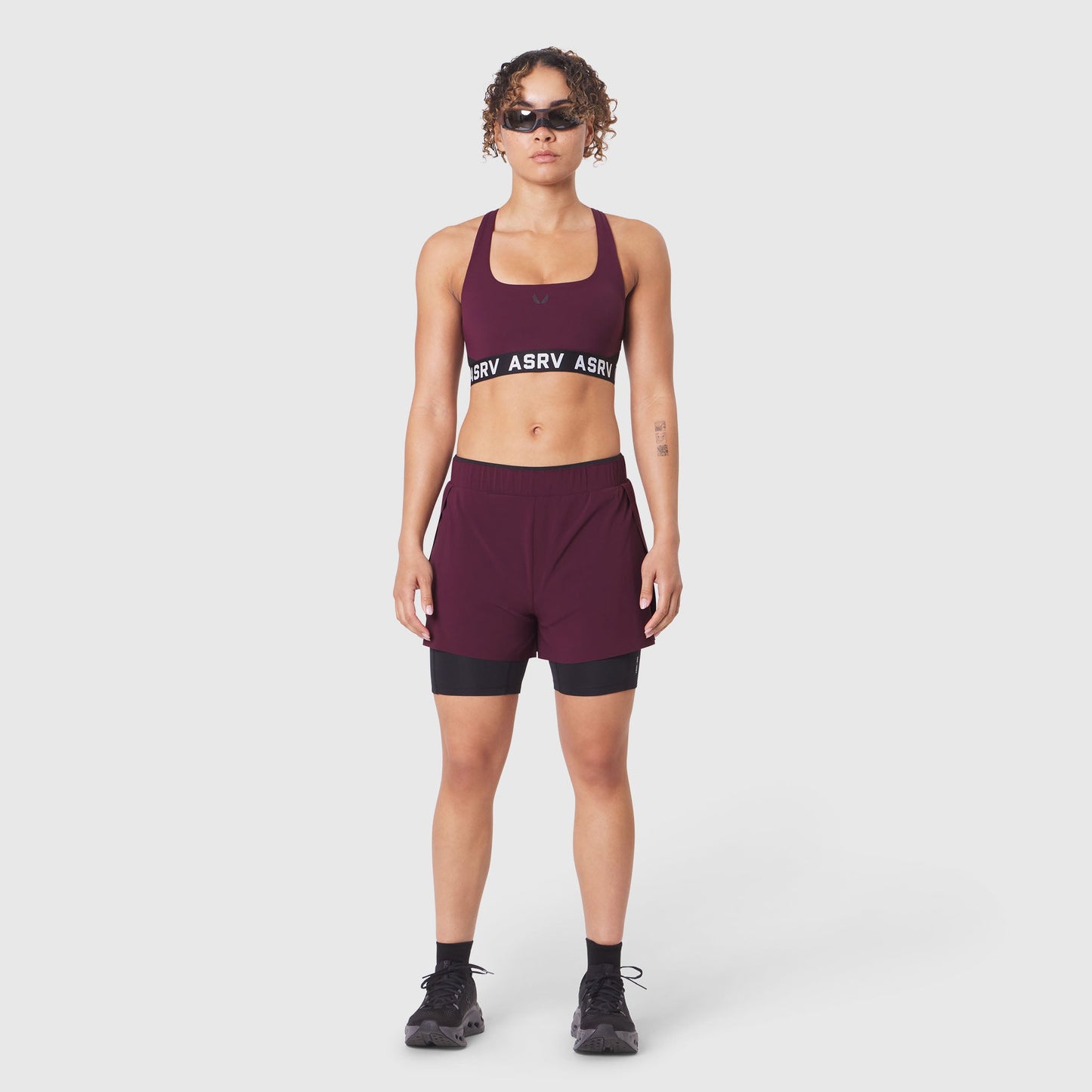 W087. Aerotex™ Side Split Liner Short Merlot | ASRV sale