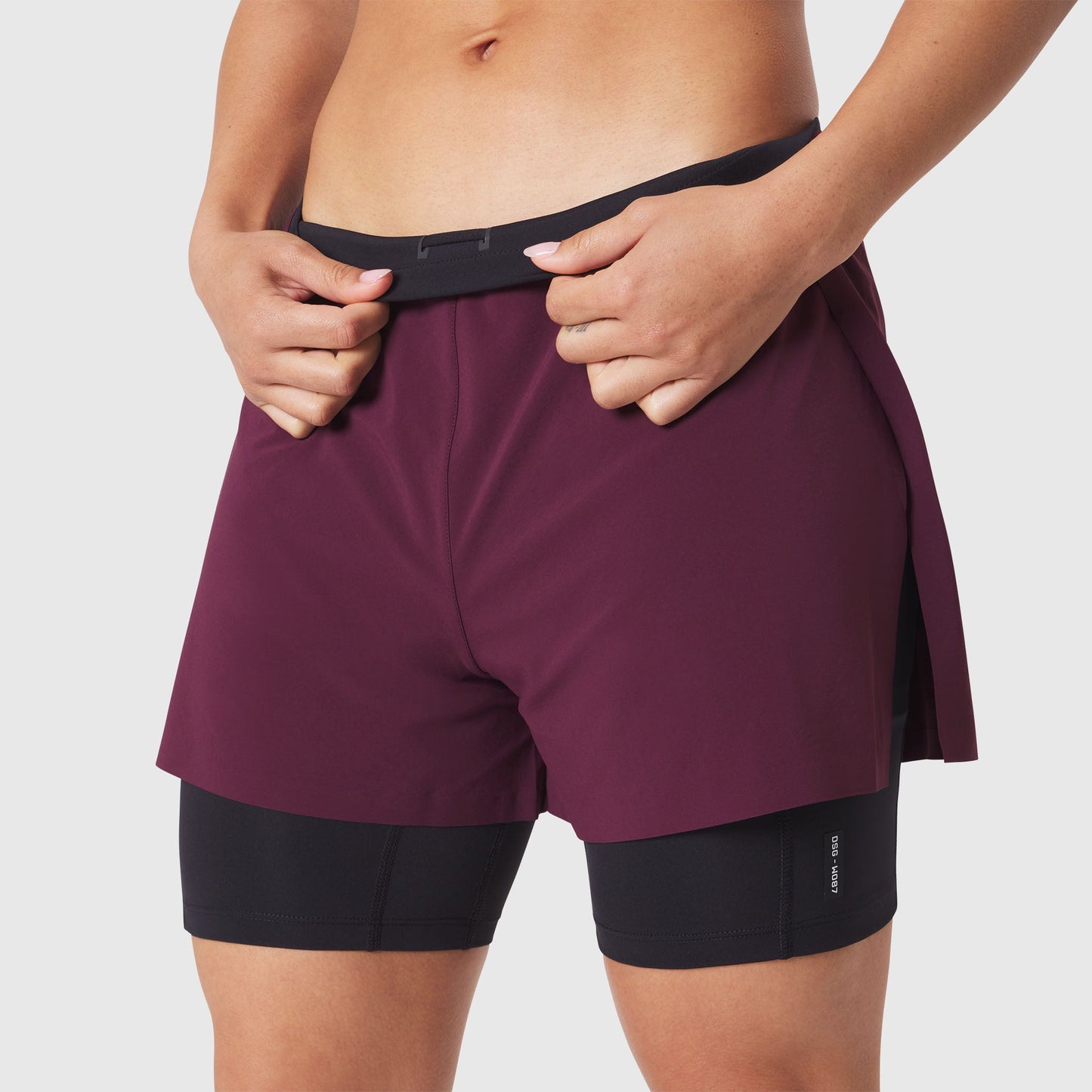 W087. Aerotex™ Side Split Liner Short Merlot | ASRV sale
