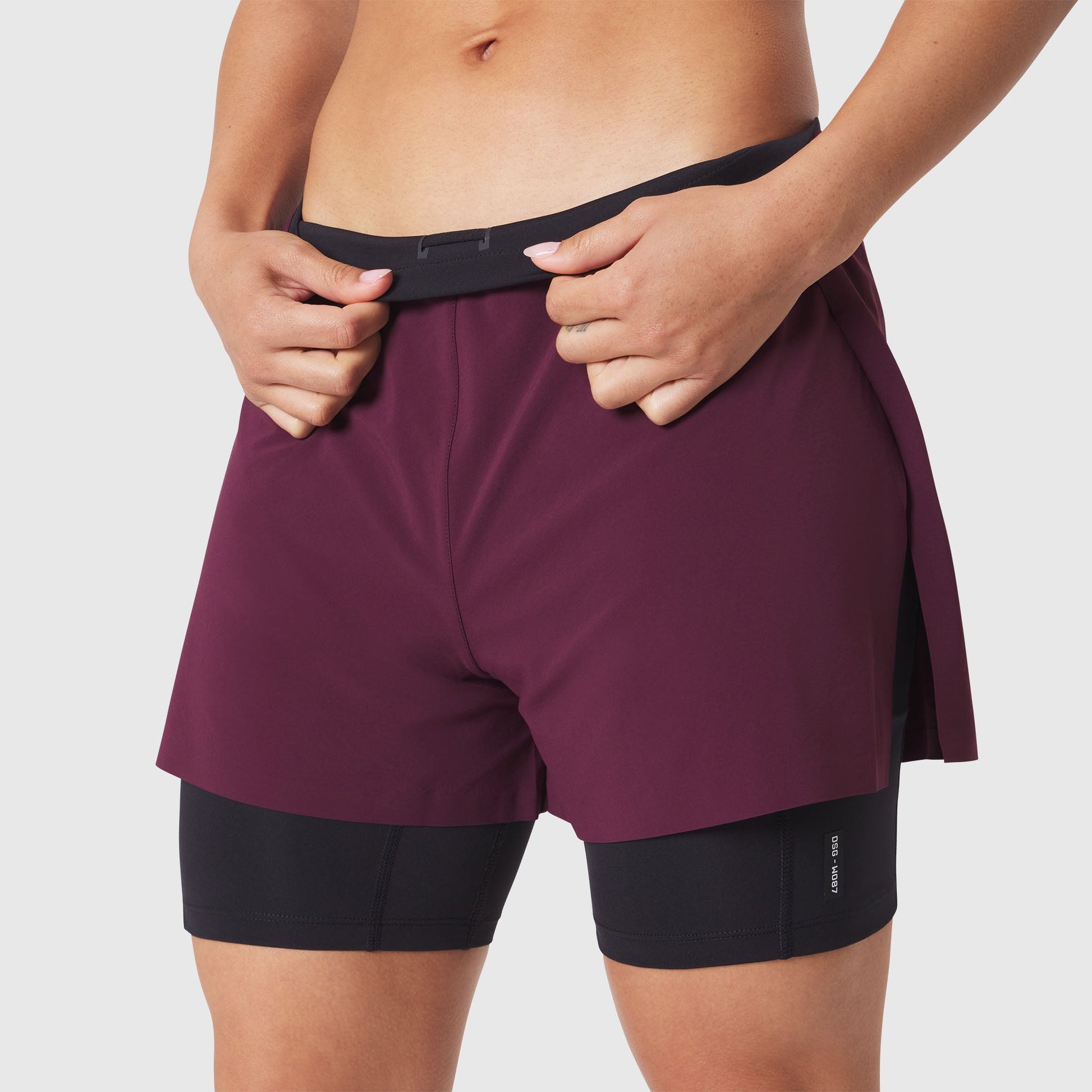 W087. Aerotex™ Side Split Liner Short Merlot | ASRV sale
