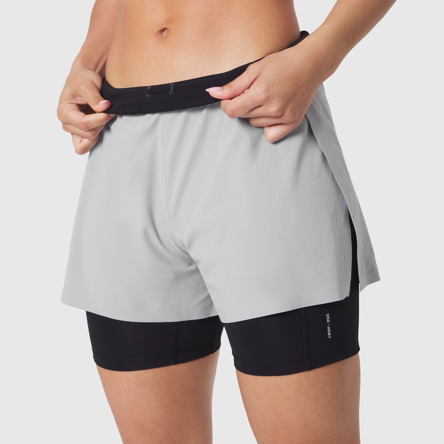 W087. Aerotex™ Side Split Liner Short Slate Grey | ASRV on sale