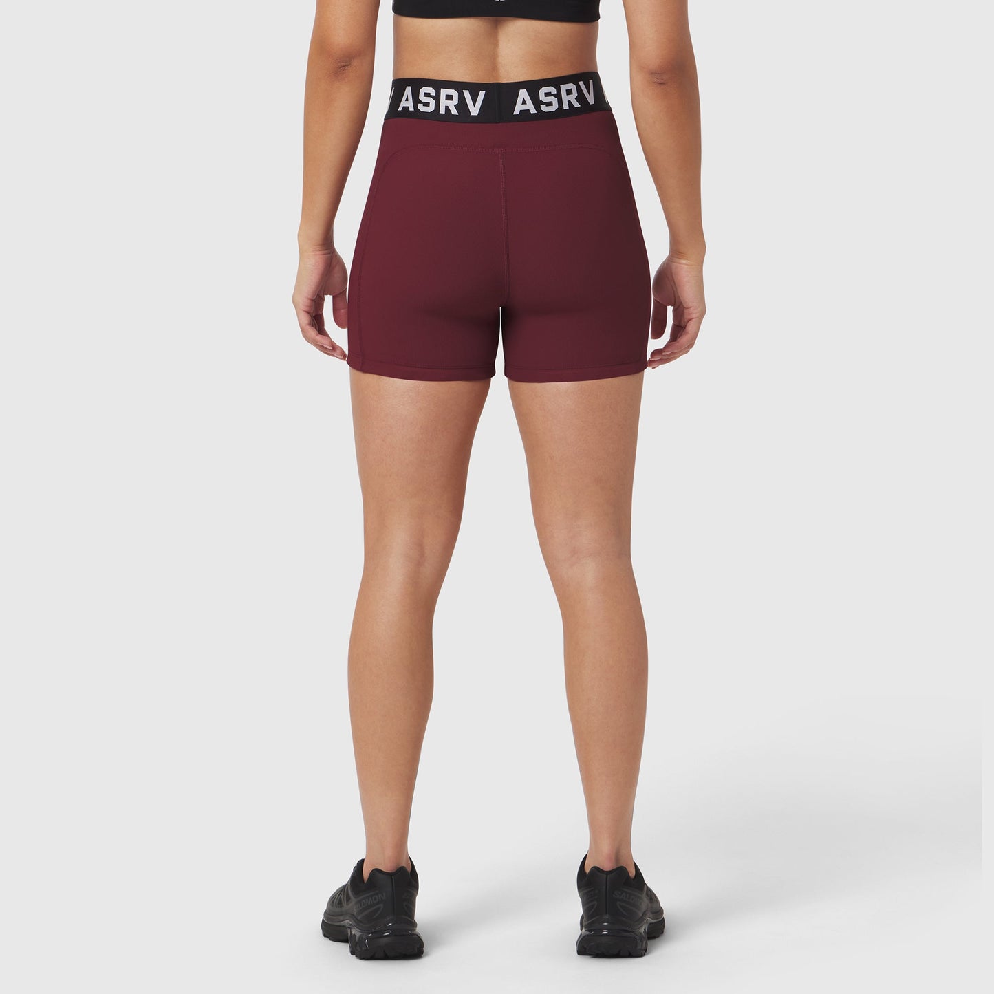 W027. LYCRA® Ribbed Short Crimson | ASRV Online