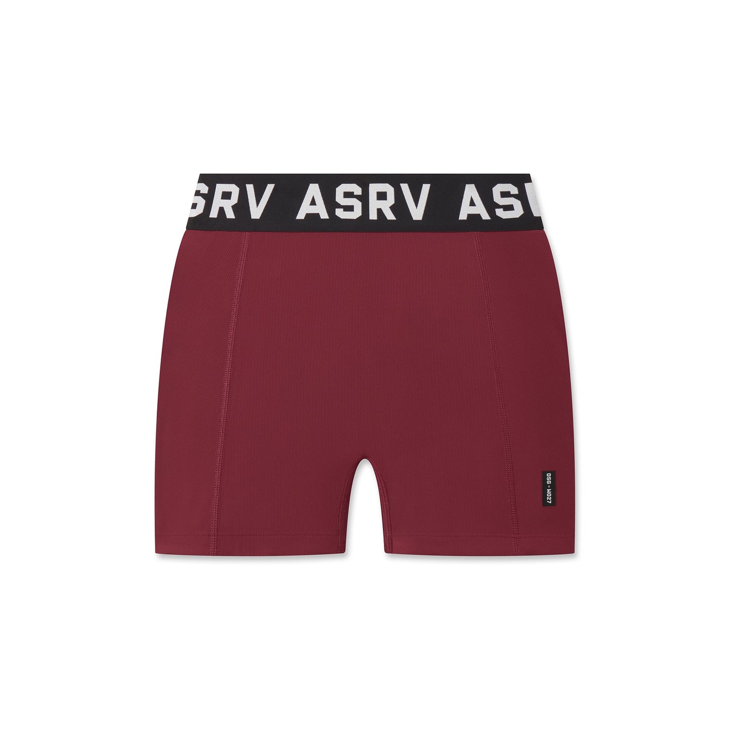 W027. LYCRA® Ribbed Short Crimson | ASRV Online