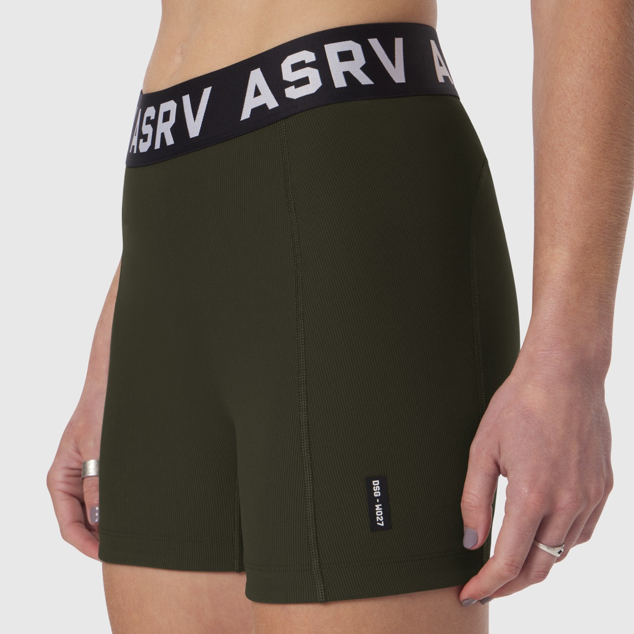 W027. LYCRA® Ribbed Short Olive | ASRV near me