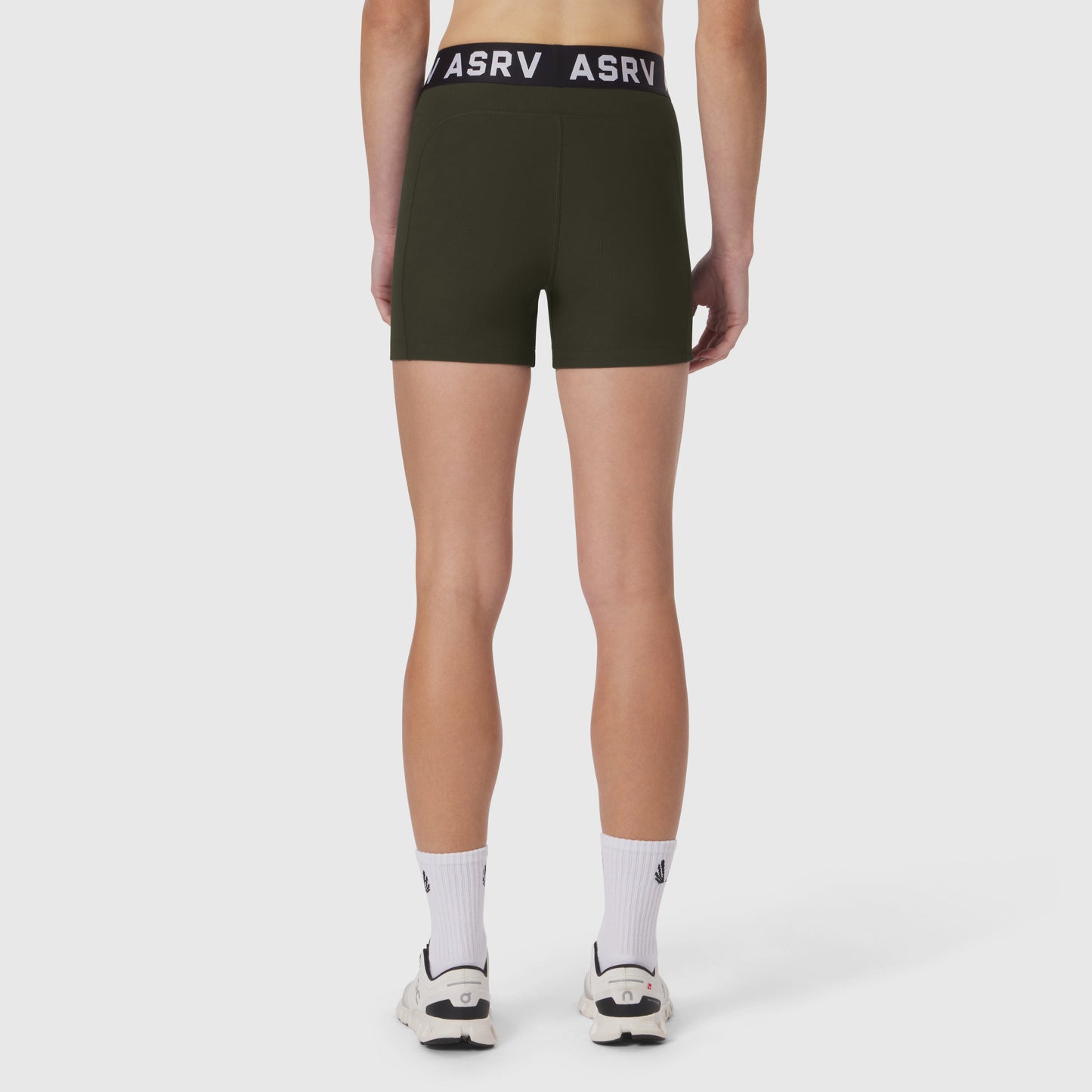 W027. LYCRA® Ribbed Short Olive | ASRV near me