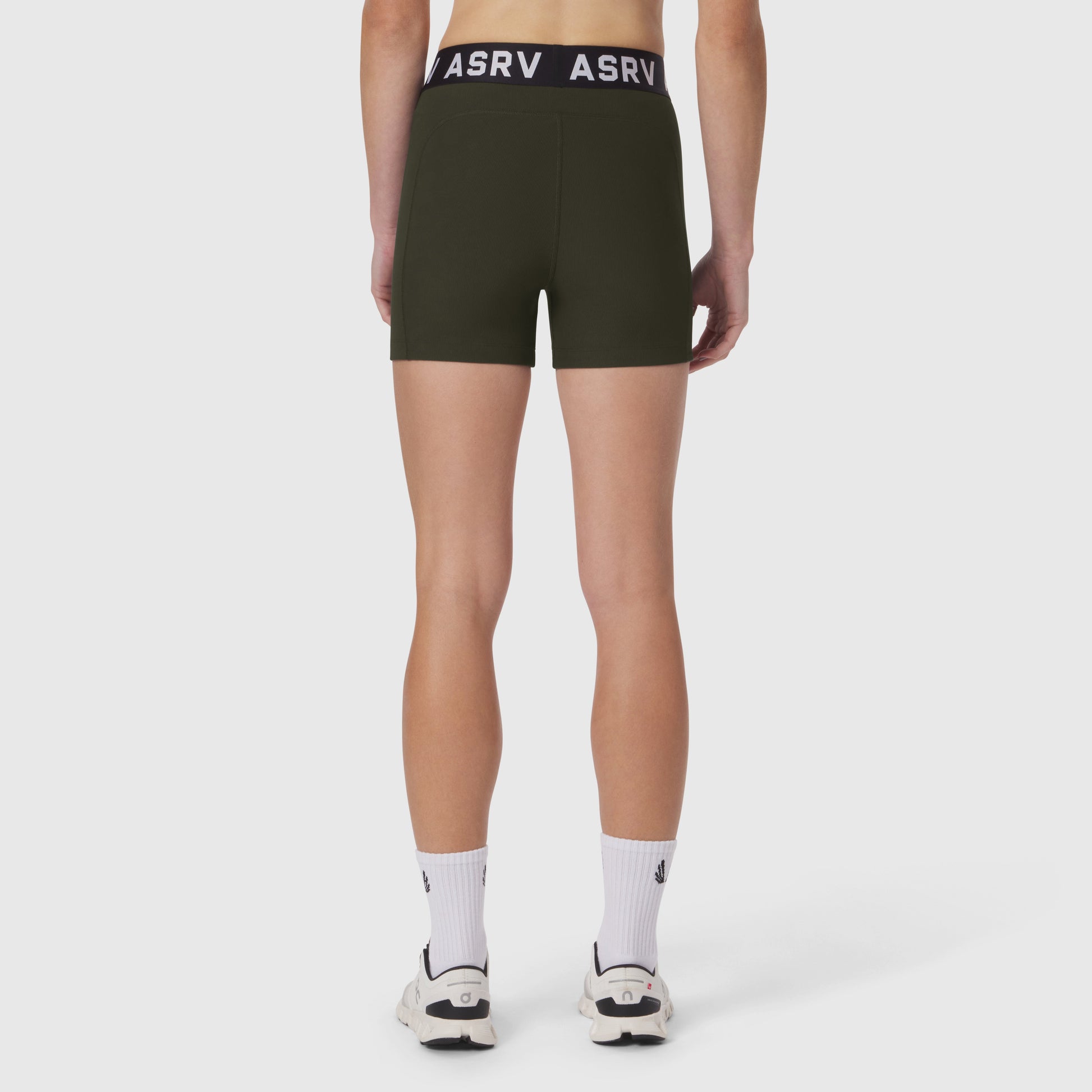 W027. LYCRA® Ribbed Short Olive | ASRV near me