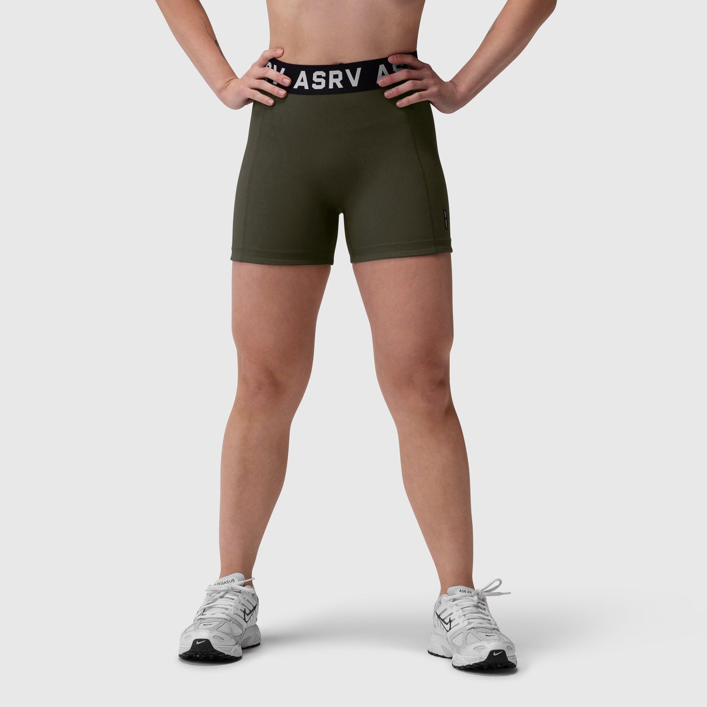 W027. LYCRA® Ribbed Short Olive | ASRV near me