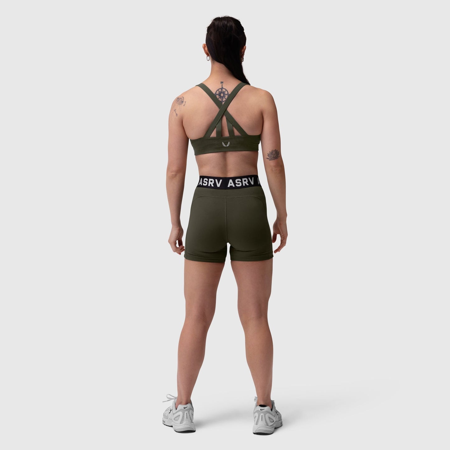 W027. LYCRA® Ribbed Short Olive | ASRV near me