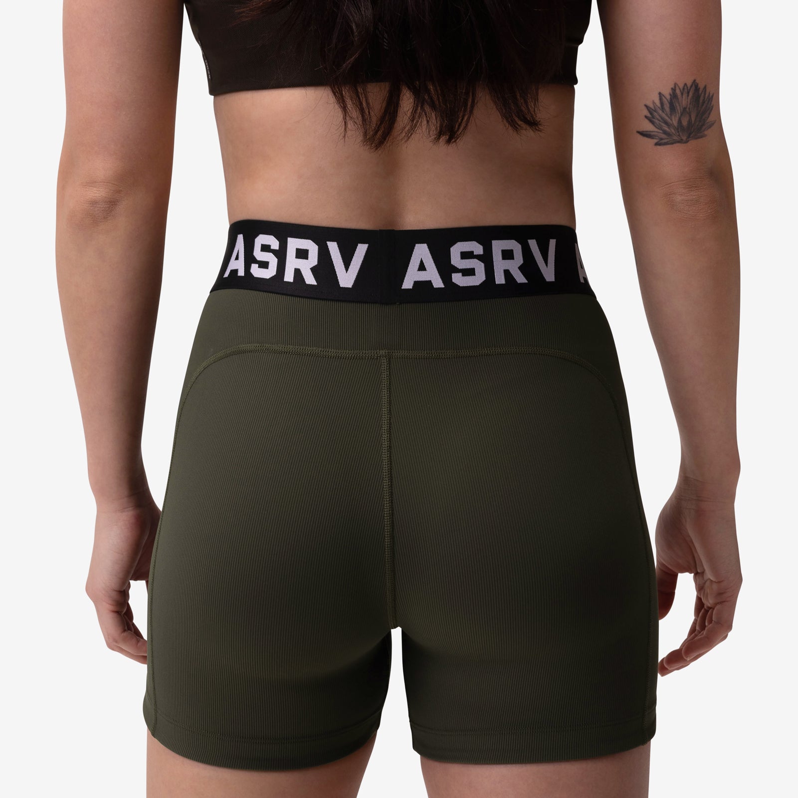 W027. LYCRA® Ribbed Short Olive | ASRV near me