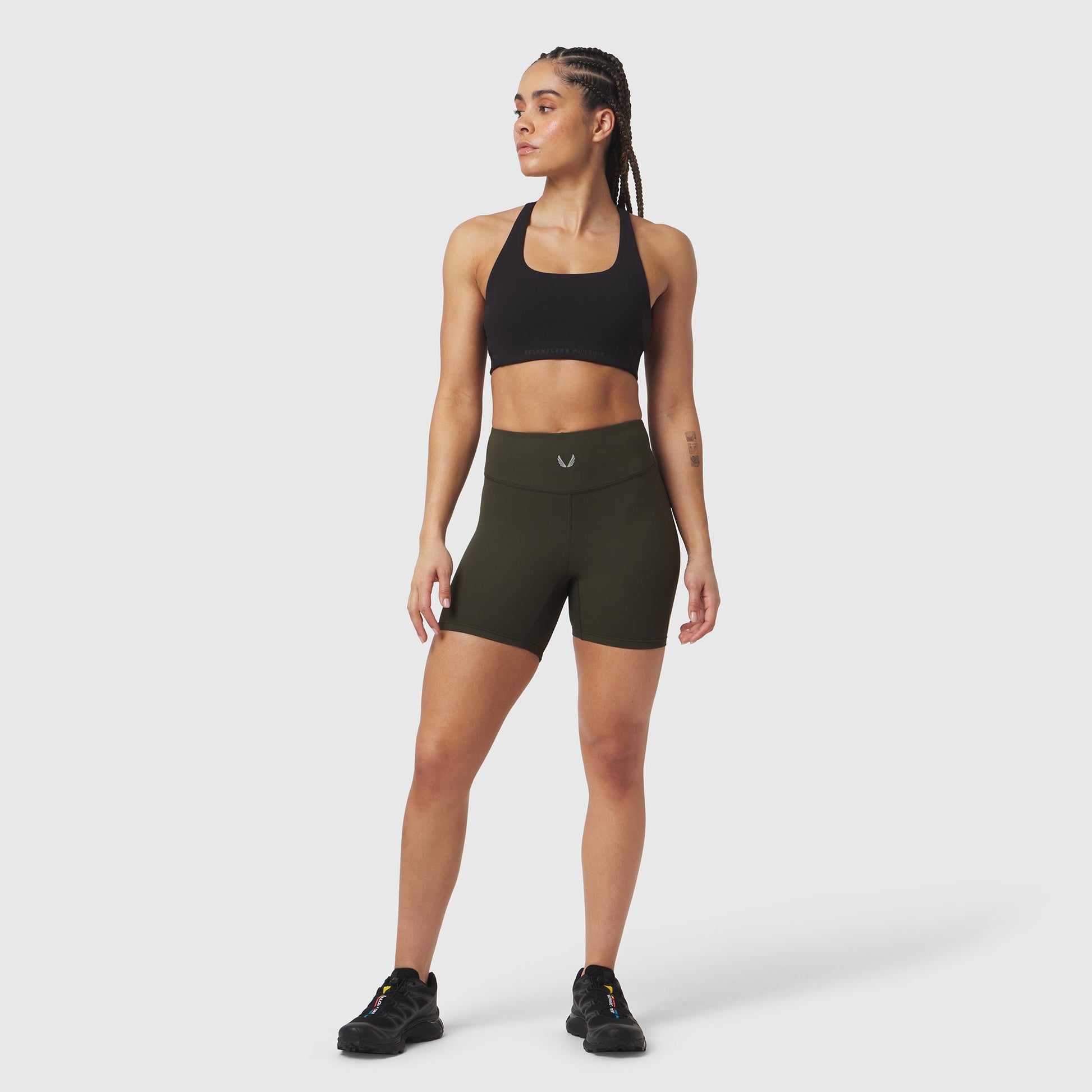 W064. LYCRA® ADAPTIV Biker Short Olive | ASRV US