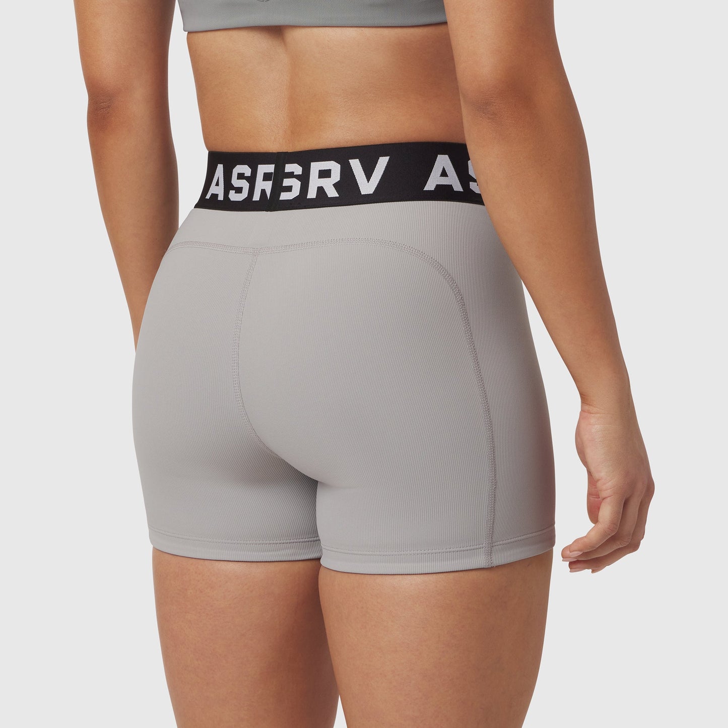 W027. LYCRA® Ribbed Short Slate Grey | ASRV on sale