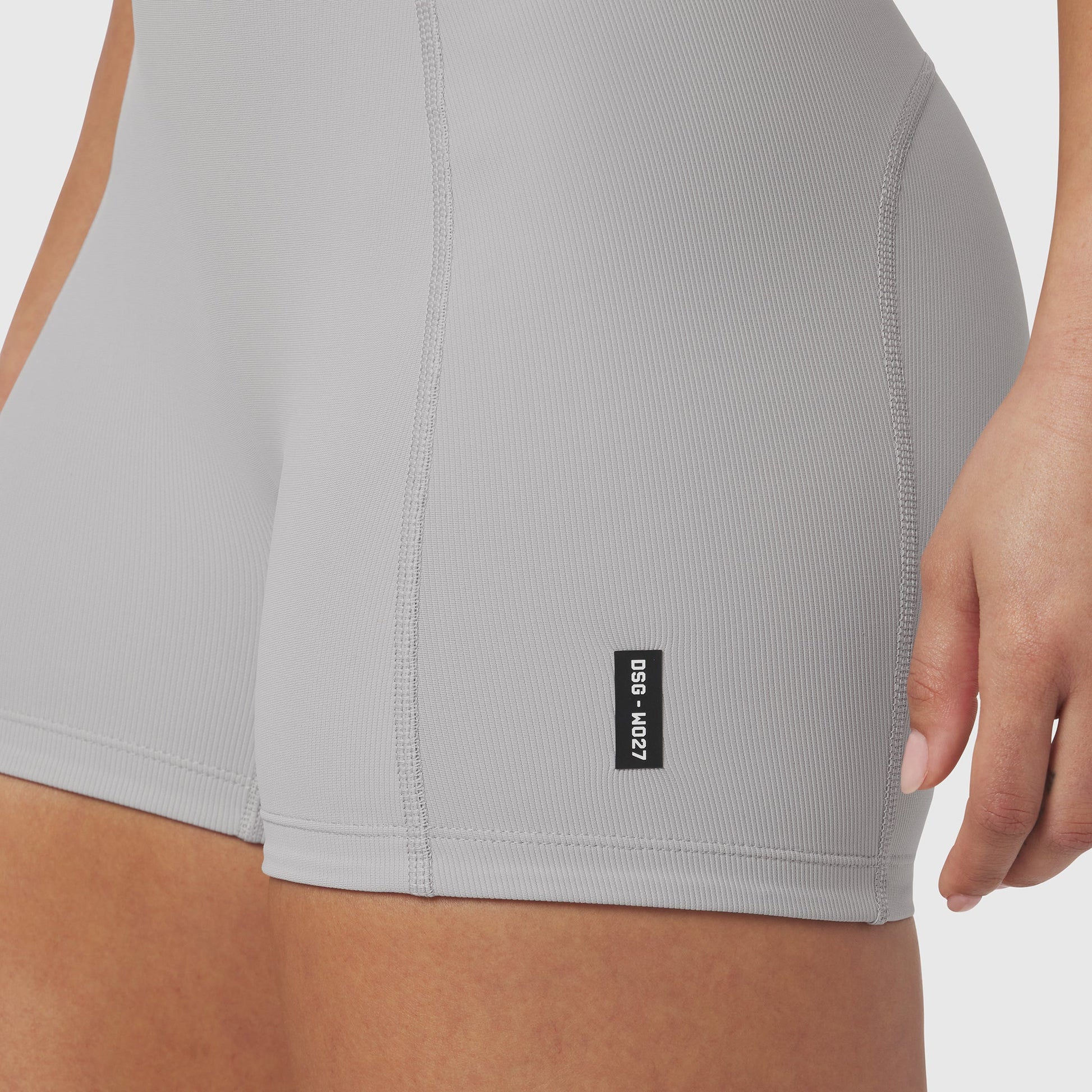 W027. LYCRA® Ribbed Short Slate Grey | ASRV on sale