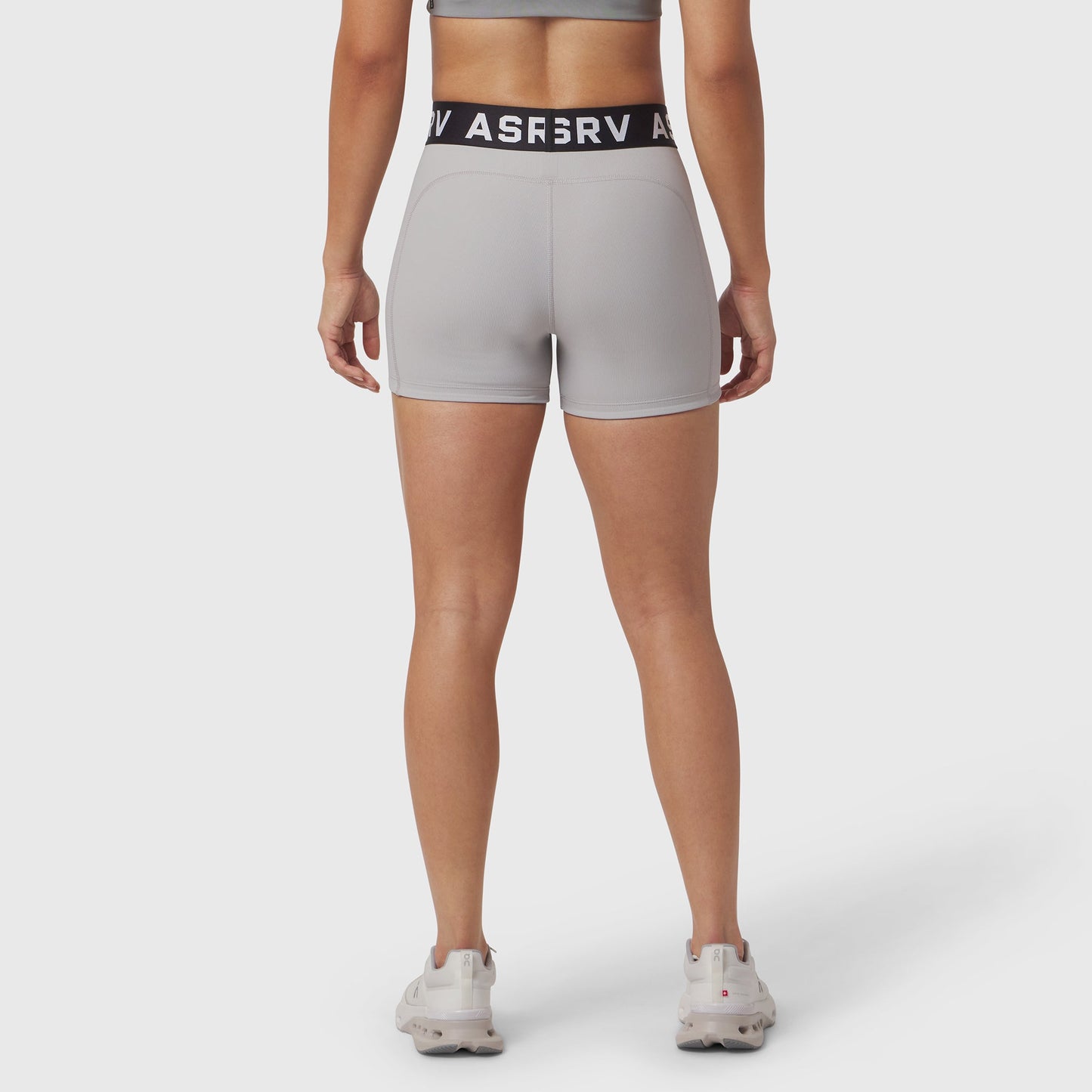 W027. LYCRA® Ribbed Short Slate Grey | ASRV on sale