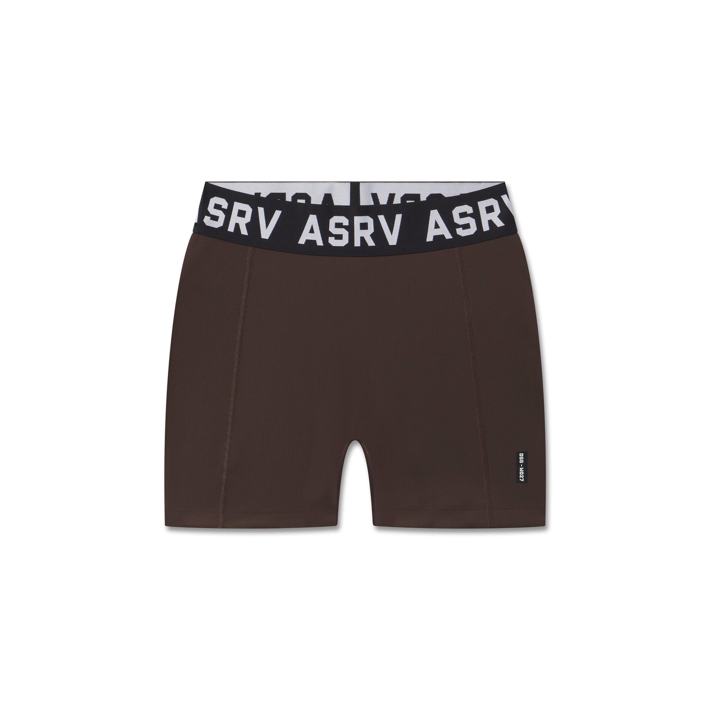 W027. LYCRA® Ribbed Short Dark Earth | ASRV Discount