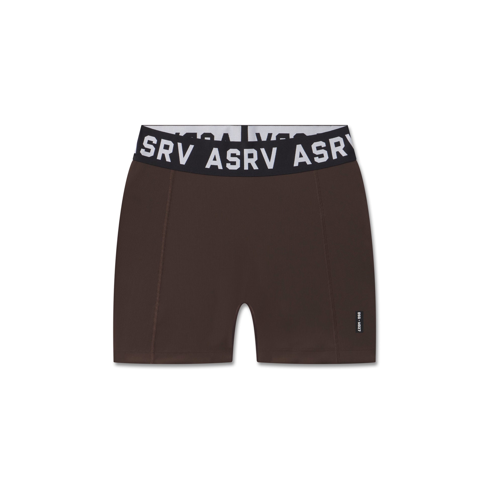 W027. LYCRA® Ribbed Short Dark Earth | ASRV Discount