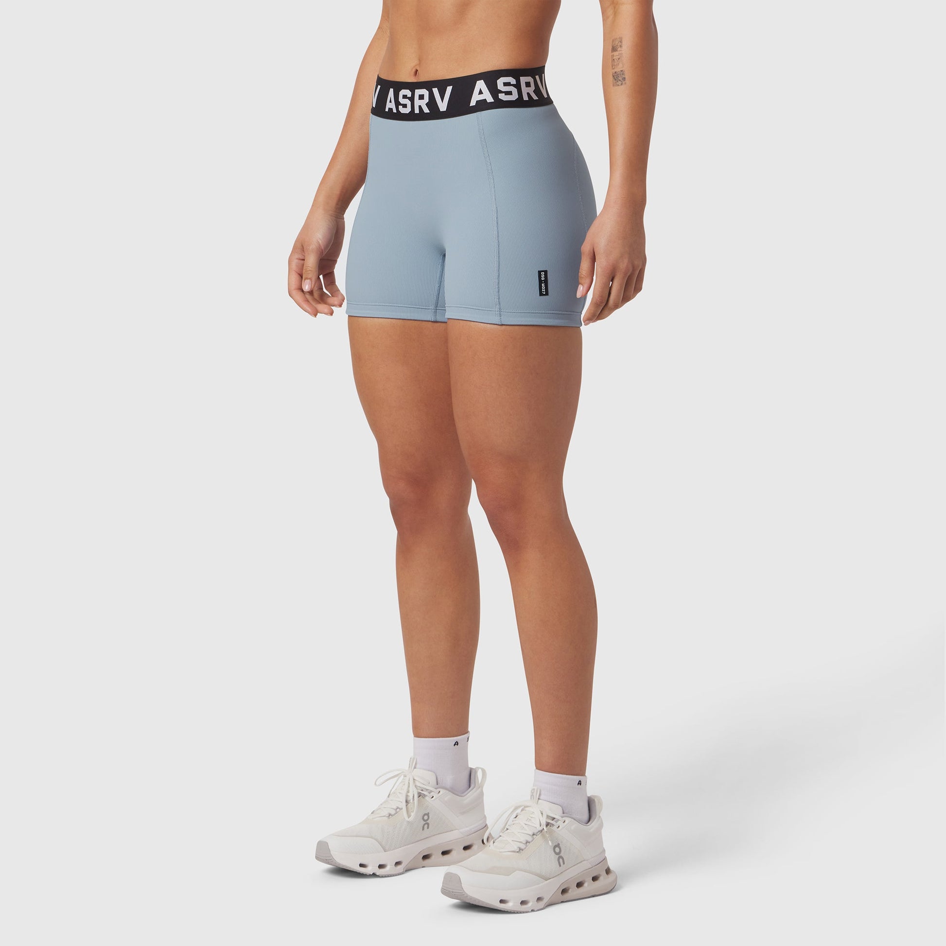 W027. LYCRA® Ribbed Short Light Sky | ASRV near me