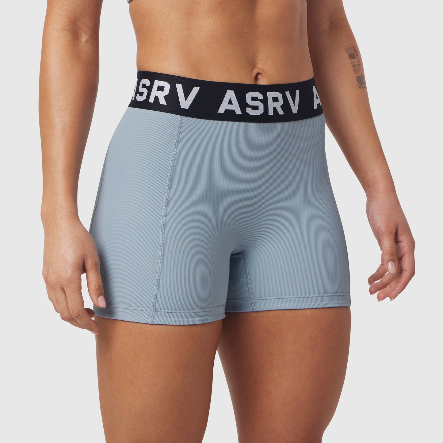 W027. LYCRA® Ribbed Short Light Sky | ASRV near me