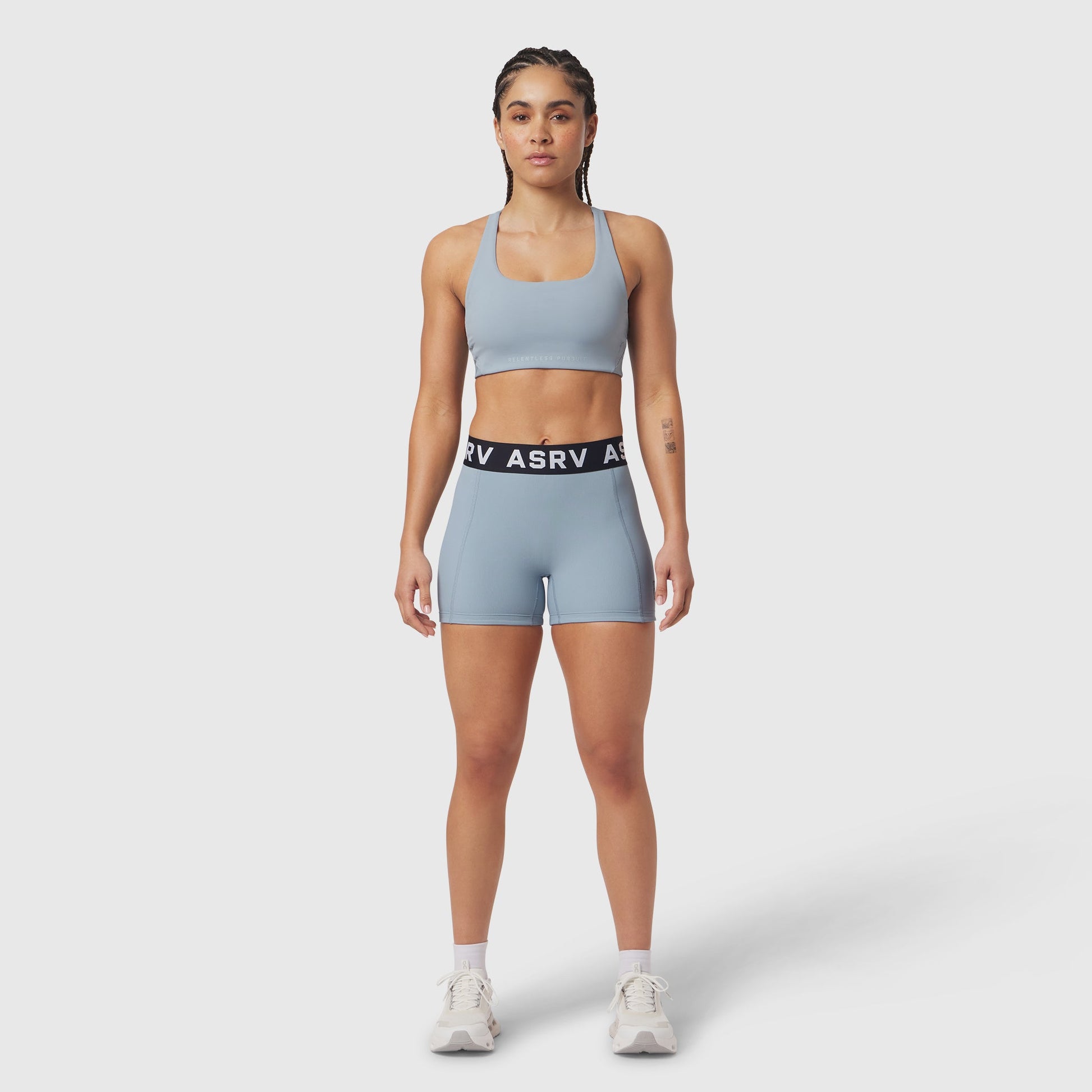 W027. LYCRA® Ribbed Short Light Sky | ASRV near me
