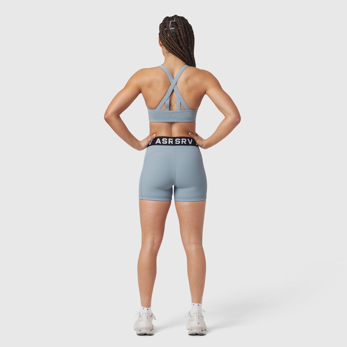 W027. LYCRA® Ribbed Short Light Sky | ASRV near me