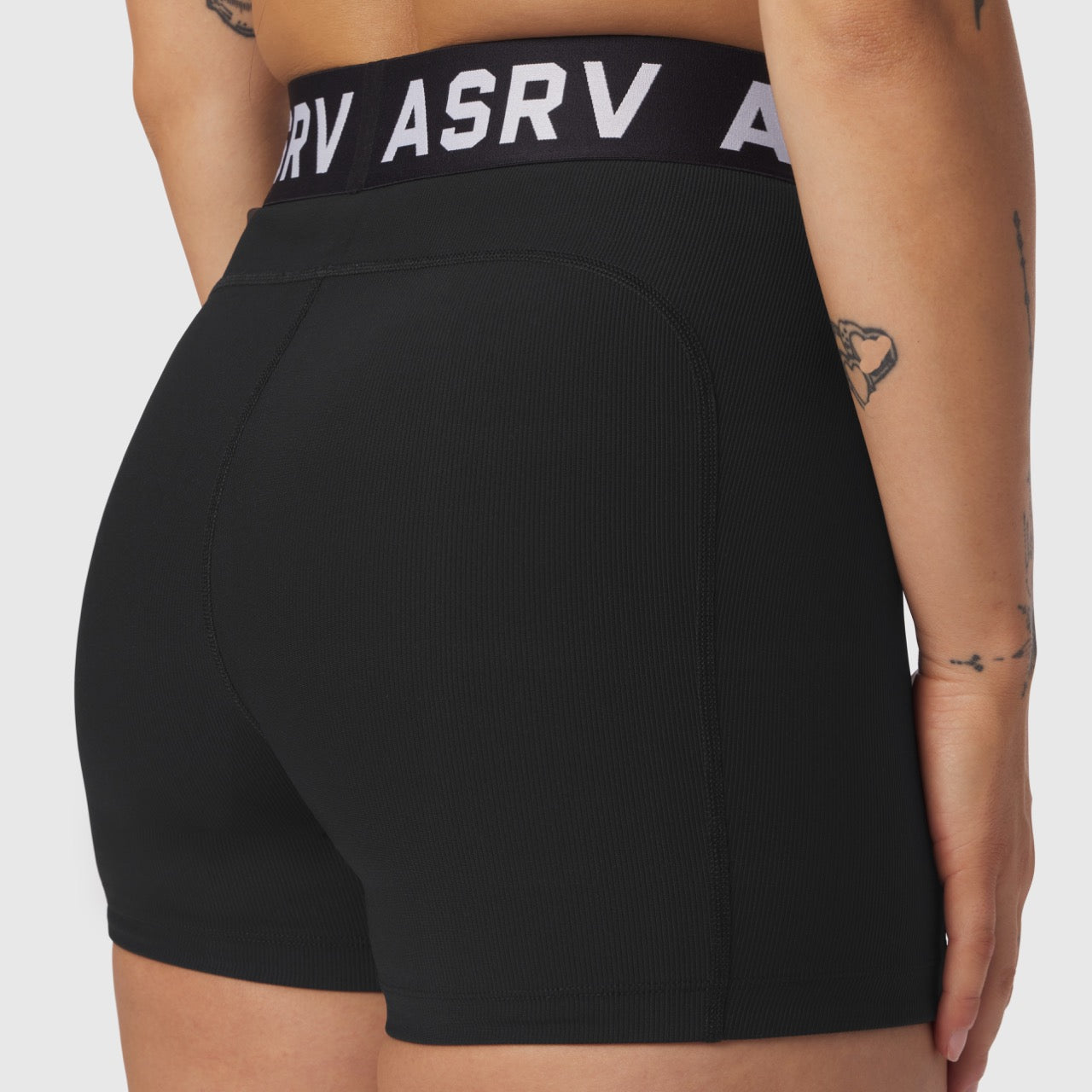 W027. LYCRA® Ribbed Short Black | ASRV for sale