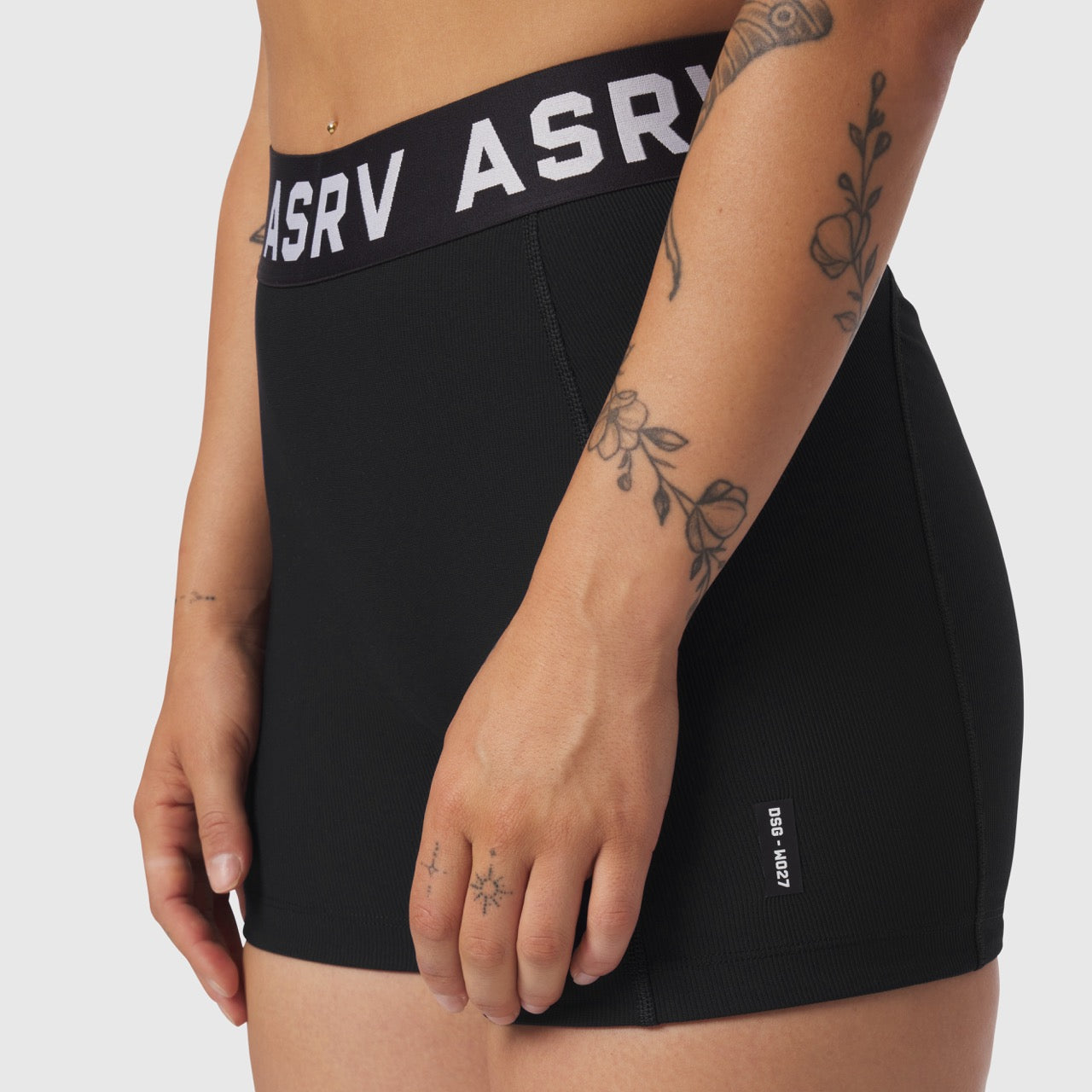 W027. LYCRA® Ribbed Short Black | ASRV for sale