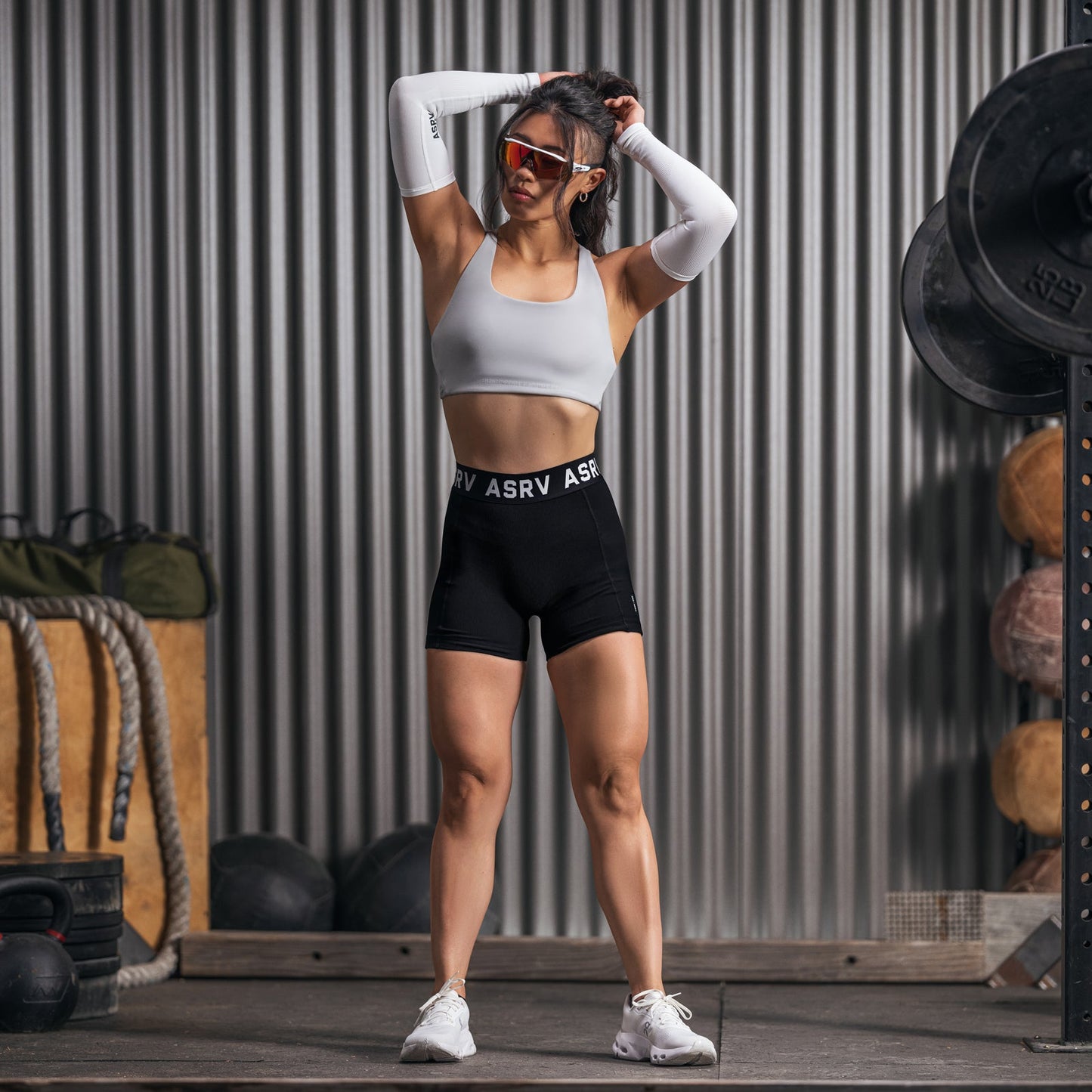 W027. LYCRA® Ribbed Short Black | ASRV for sale
