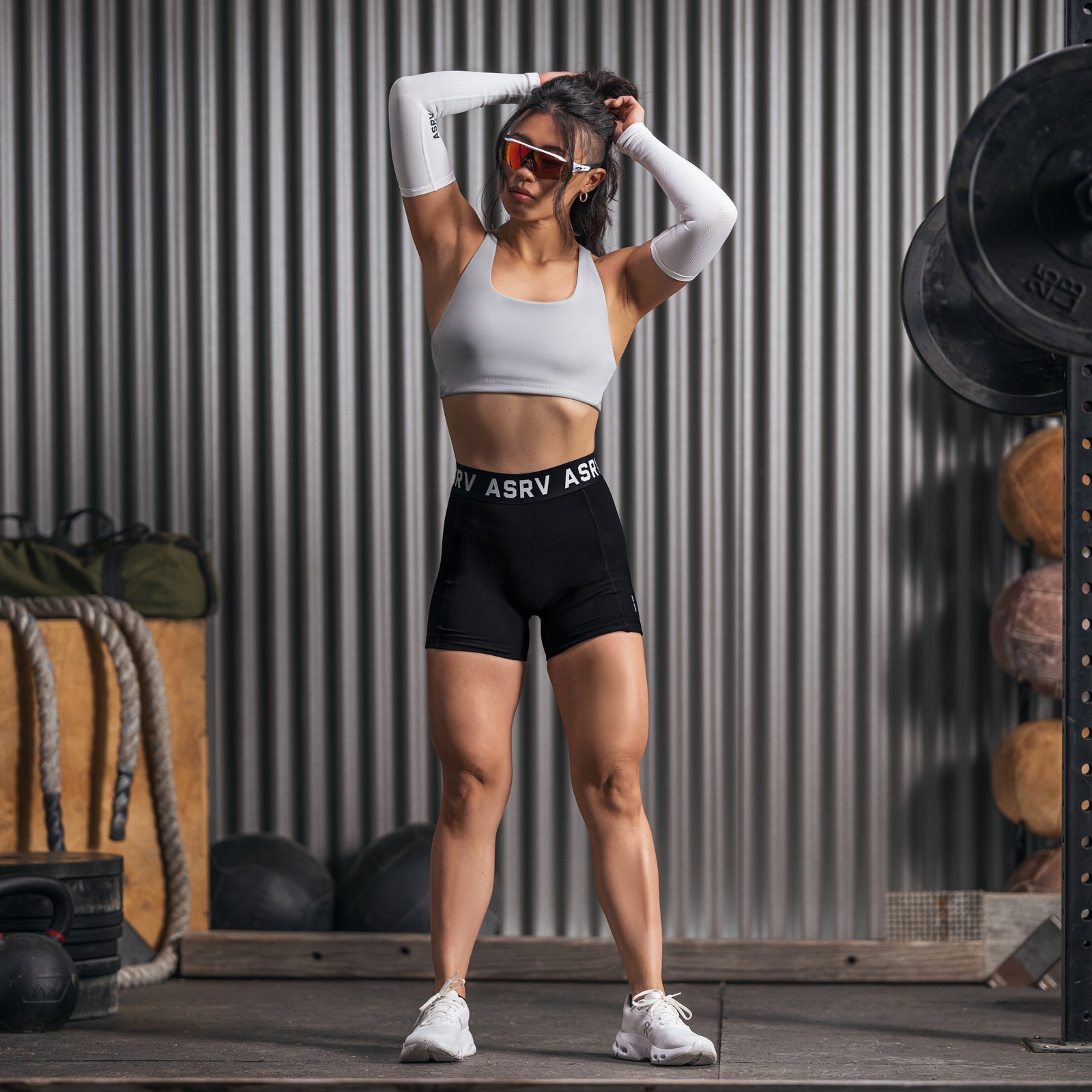 W027. LYCRA® Ribbed Short Black | ASRV for sale
