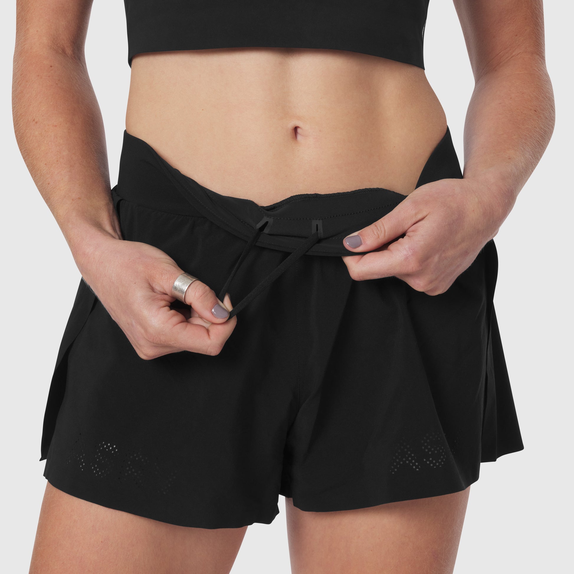 W026. Aerotex™ Side Split Run Short Black | ASRV near me