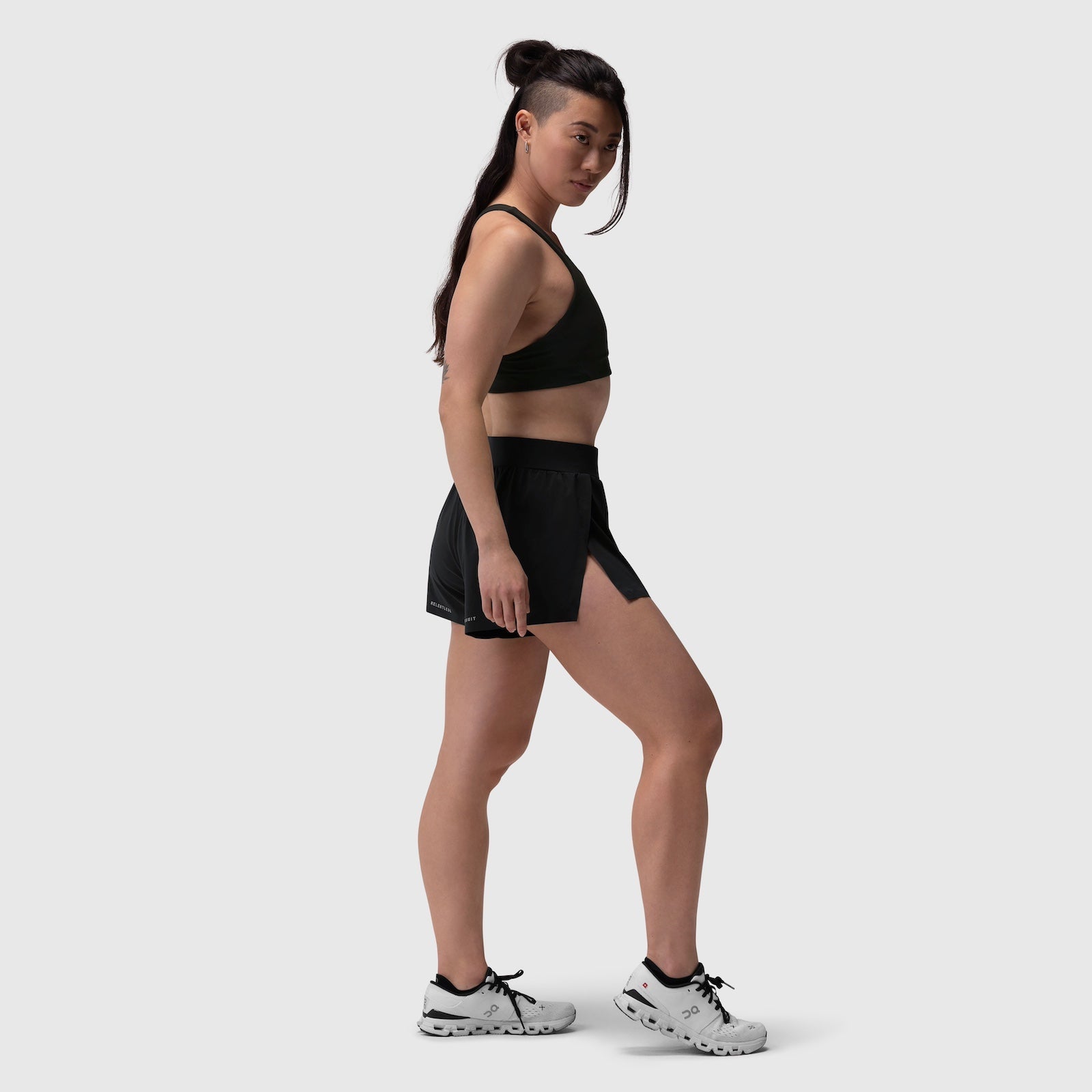 W026. Aerotex™ Side Split Run Short Black | ASRV near me