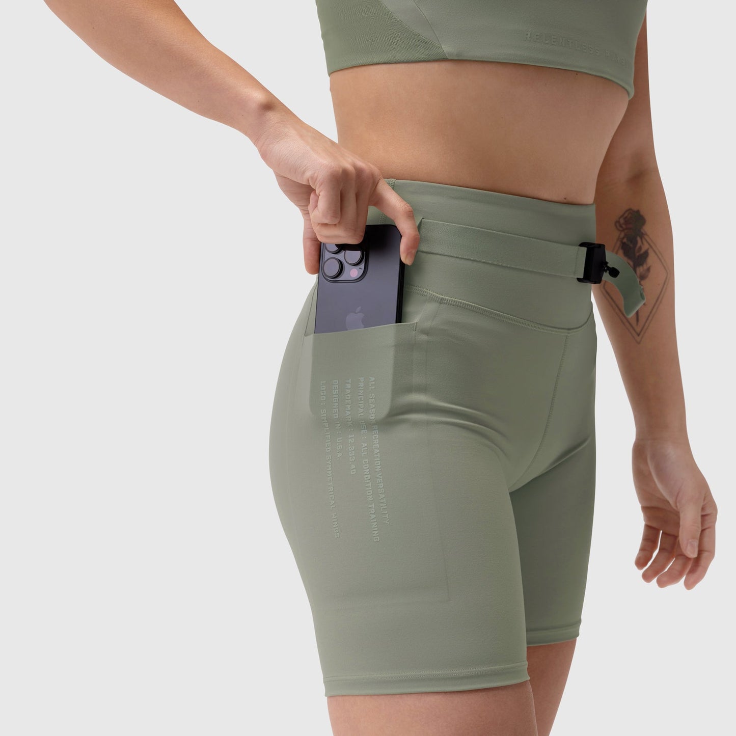 W029. LYCRA® 3-in-1 Biker Short Sage | ASRV Discount