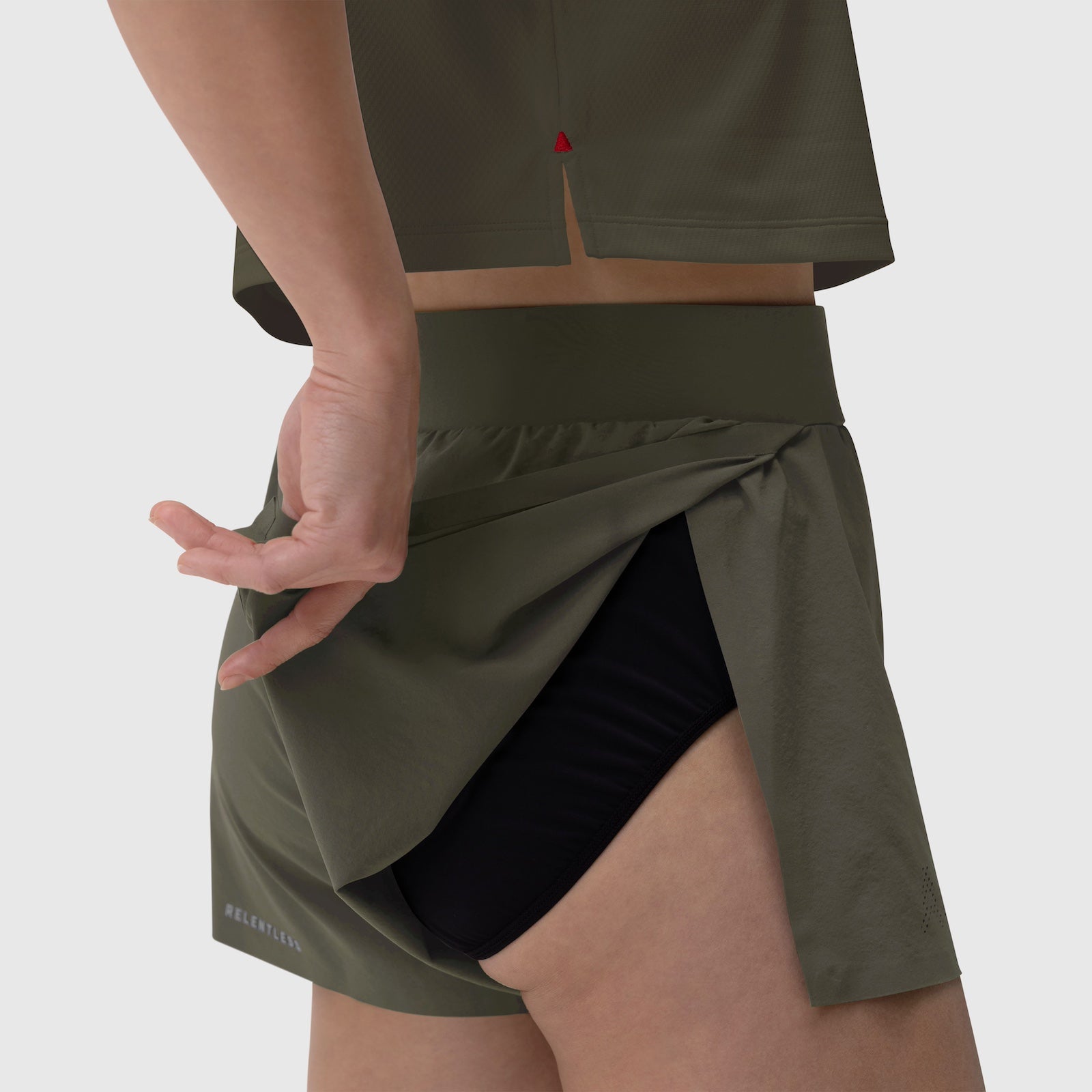 W026. Aerotex™ Side Split Run Short Olive | ASRV near me