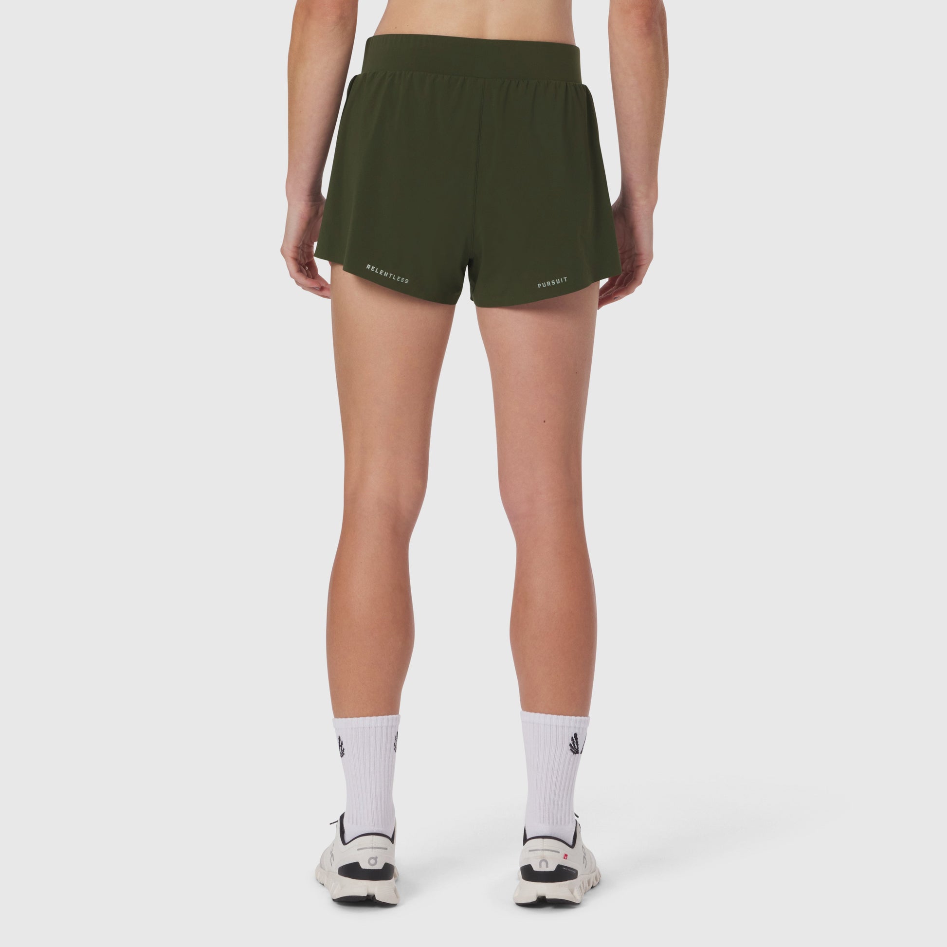 W026. Aerotex™ Side Split Run Short Olive | ASRV near me